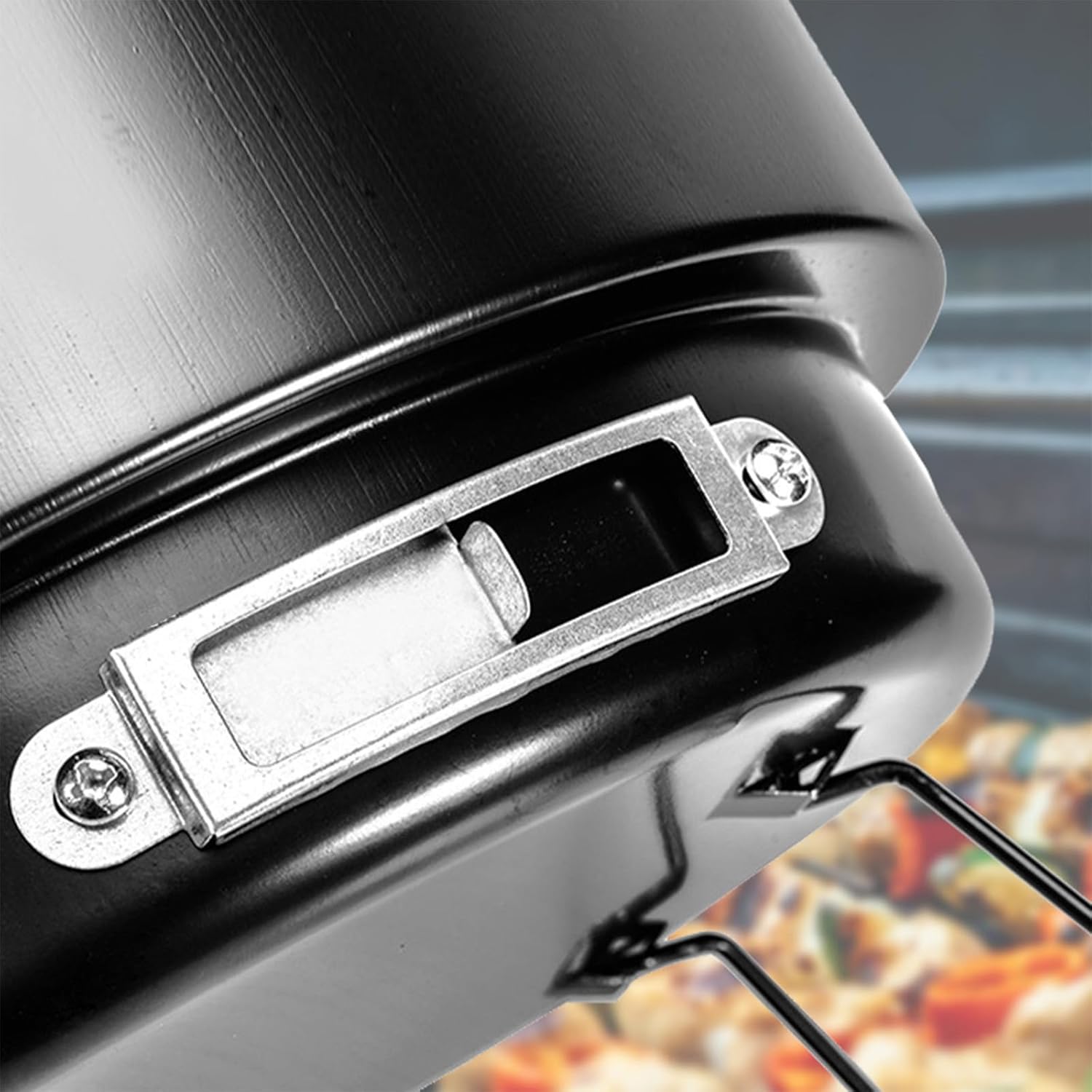 Barbacoa redonda portátil de 10 pulgadas, parrilla de carbón con mango para cocina al aire libre, hogar, barbacoa, picnic, camping