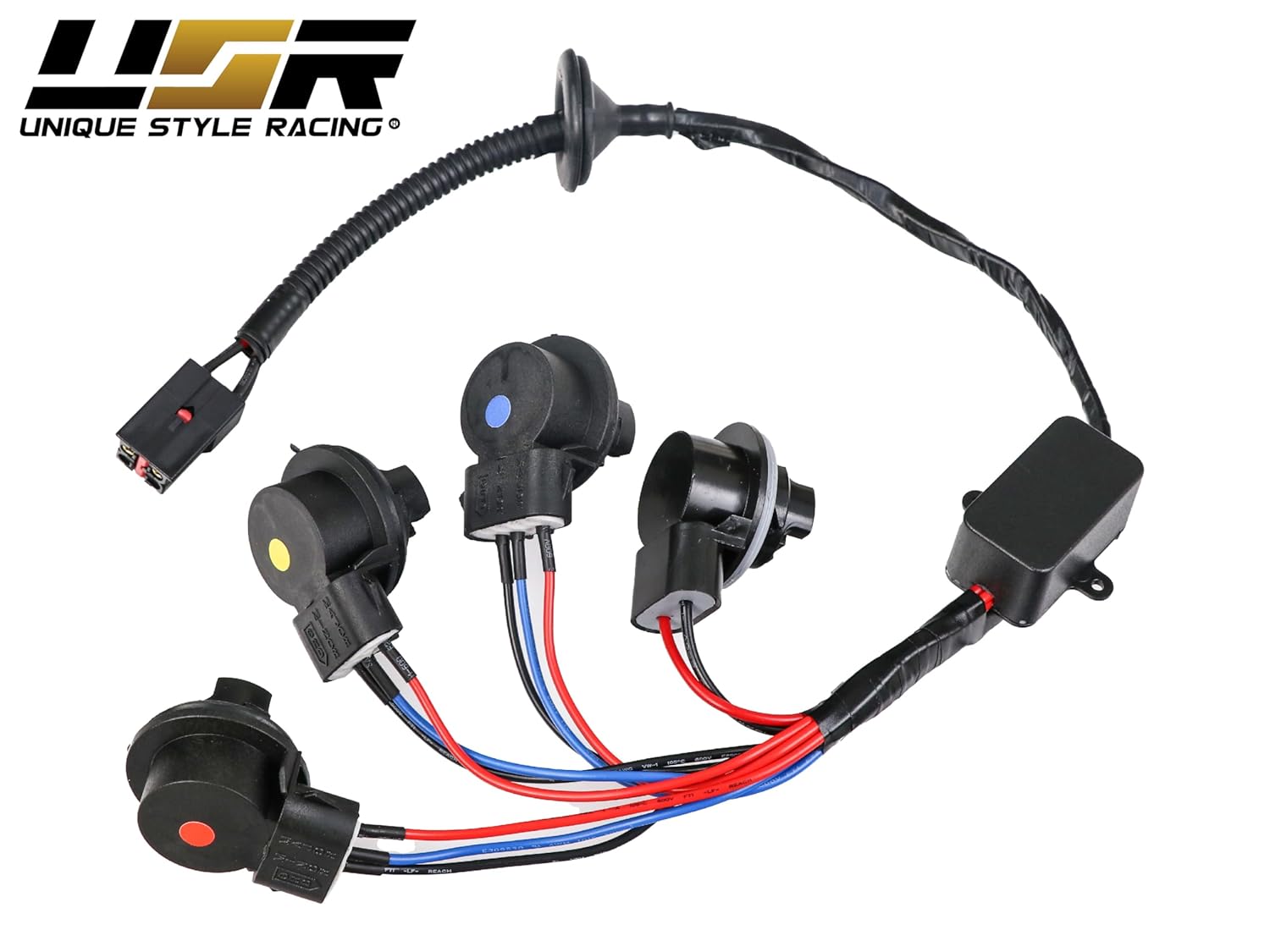 USR 96-04 V6GT Plug and Play Juego de arnés de cable de luz trasera Activación para función de señal secuencial (izquierda + derecha) – Compatible