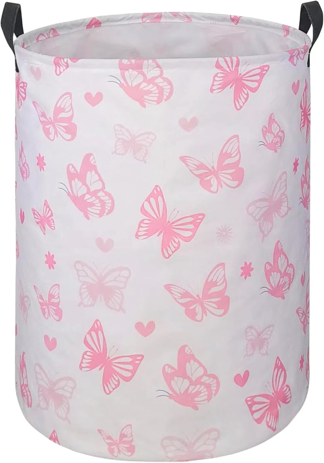 Cesta de almacenamiento impermeable de lona duradera de 19.7 pulgadas para habitación de niñas, cesta de almacenamiento para ropa sucia, juguetes de