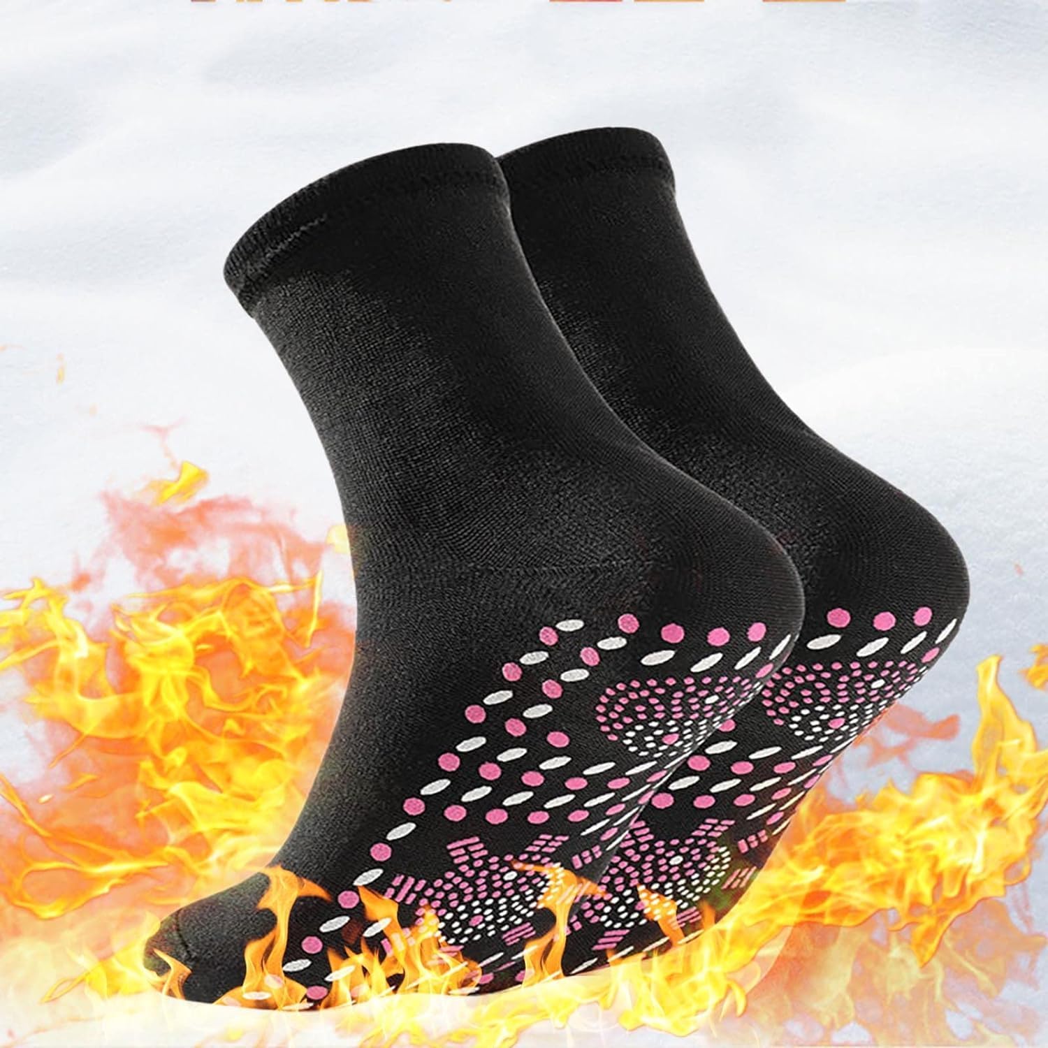 PaReks Calcetines térmicos de tamaño 38-45, calcetines de invierno autocalentables, cómodos calcetines de esquí elásticos, resistentes a pinchazos,