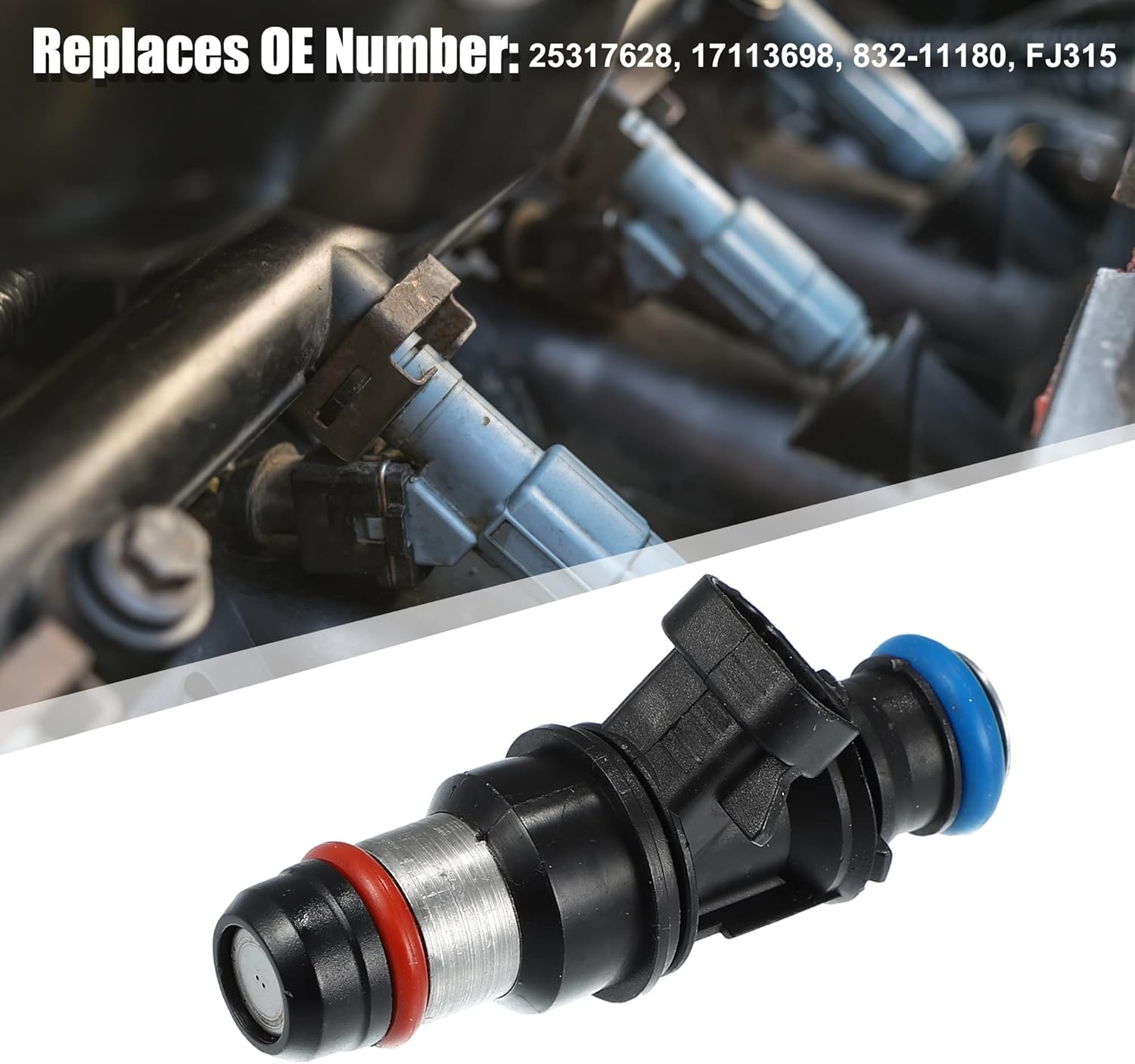 X AUTOHAUX 8 piezas 25317628 de repuesto de inyector de combustible para Chevy Silverado para GMC Sierra 1500 2500 3500 para GMC Yukon XL para Chevy