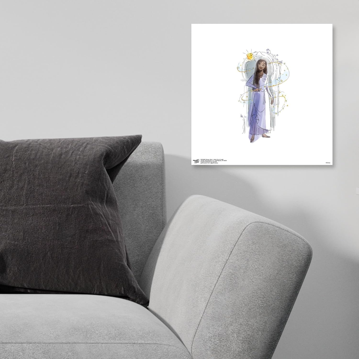 Trends International Gallery Pops Disney Wish – Póster de pared Asha City of Light, 12.00 x 12.00 pulgadas, versión sin marco