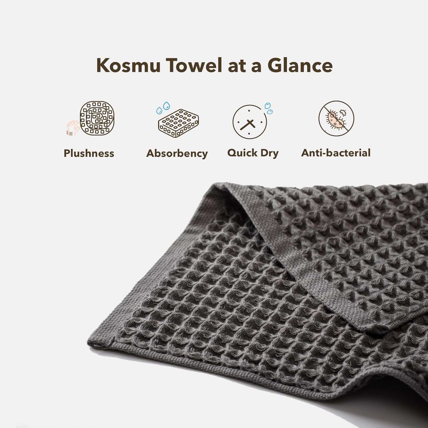 Juego de toallas de baño  Toalla de baño 100% de lujo de algodón japonés de seda gofre, felpa, absorbente y de secado rápido, bolsa de