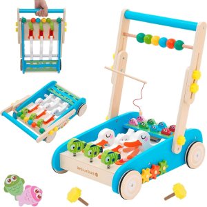 Juguete de empuje de madera para bebé, andador de empuje, centro de actividades para bebés, juguete de aprendizaje sentado a pie, caminantes de Juguete de empuje de madera para bebé, andador de empuje, centro de actividades para bebés, juguete de aprendizaje sentado a pie, caminantes de