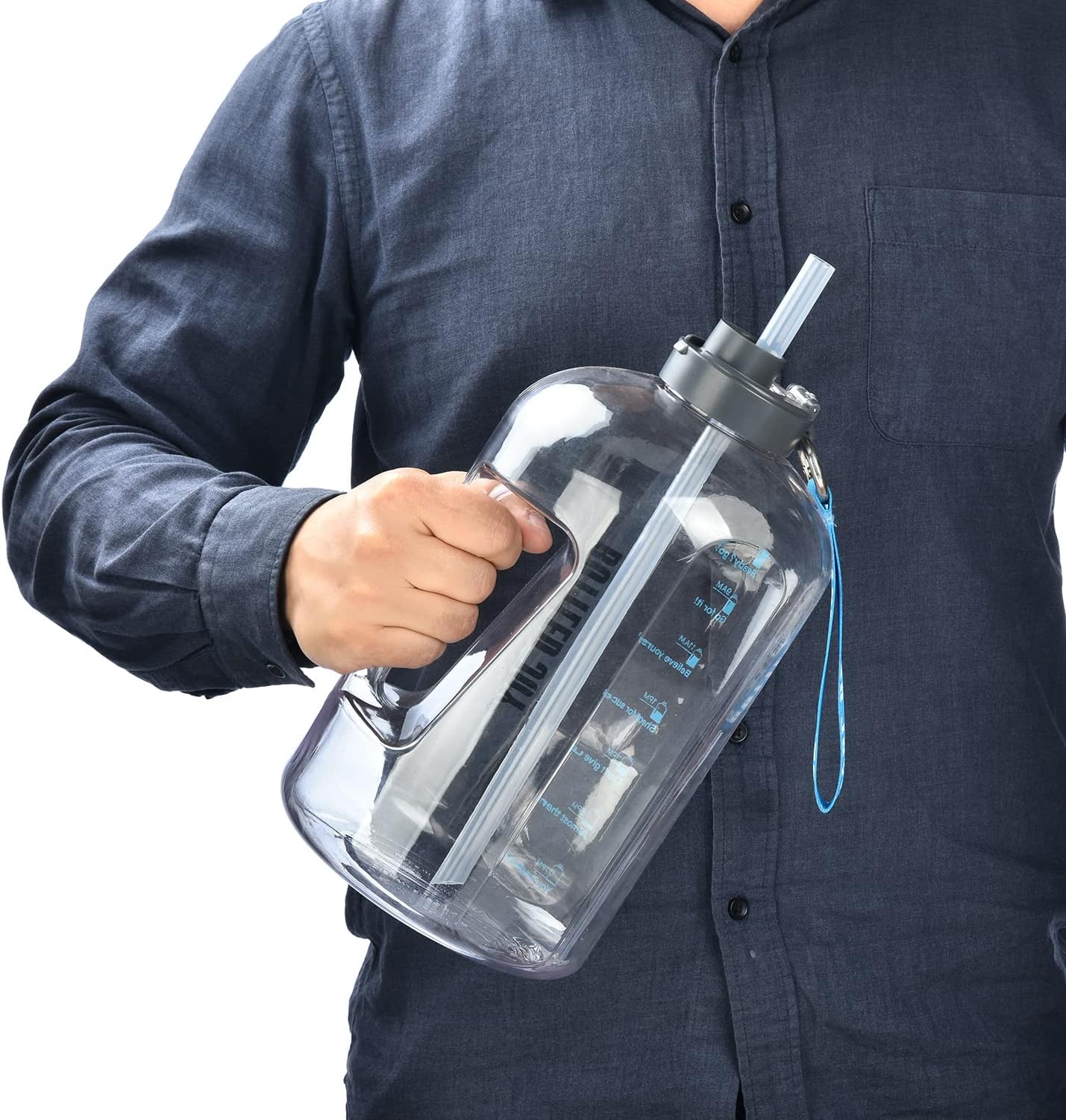 ALINK 12 popotes de plástico reutilizables Boba de 13 pulgadas, extra largas y anchas para batidos de 1 galón, botellas de agua de 6432 onzas, té de