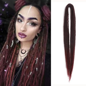Extensiones de rastas de doble punta de 24 pulgadas, 10 piezas finas hechas a mano, extensiones de rastro de rastas, estilo trenzado para mujer, Extensiones de rastas de doble punta de 24 pulgadas, 10 piezas finas hechas a mano, extensiones de rastro de rastas, estilo trenzado para mujer,