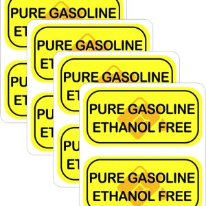 Adhesivo sin etanol, sin gasolina pura, sin etanol, 2 x 4 pulgadas, etiquetas para latas de gasolina, etiquetas para gasolineras, 8 unidades Adhesivo sin etanol, sin gasolina pura, sin etanol, 2 x 4 pulgadas, etiquetas para latas de gasolina, etiquetas para gasolineras, 8 unidades