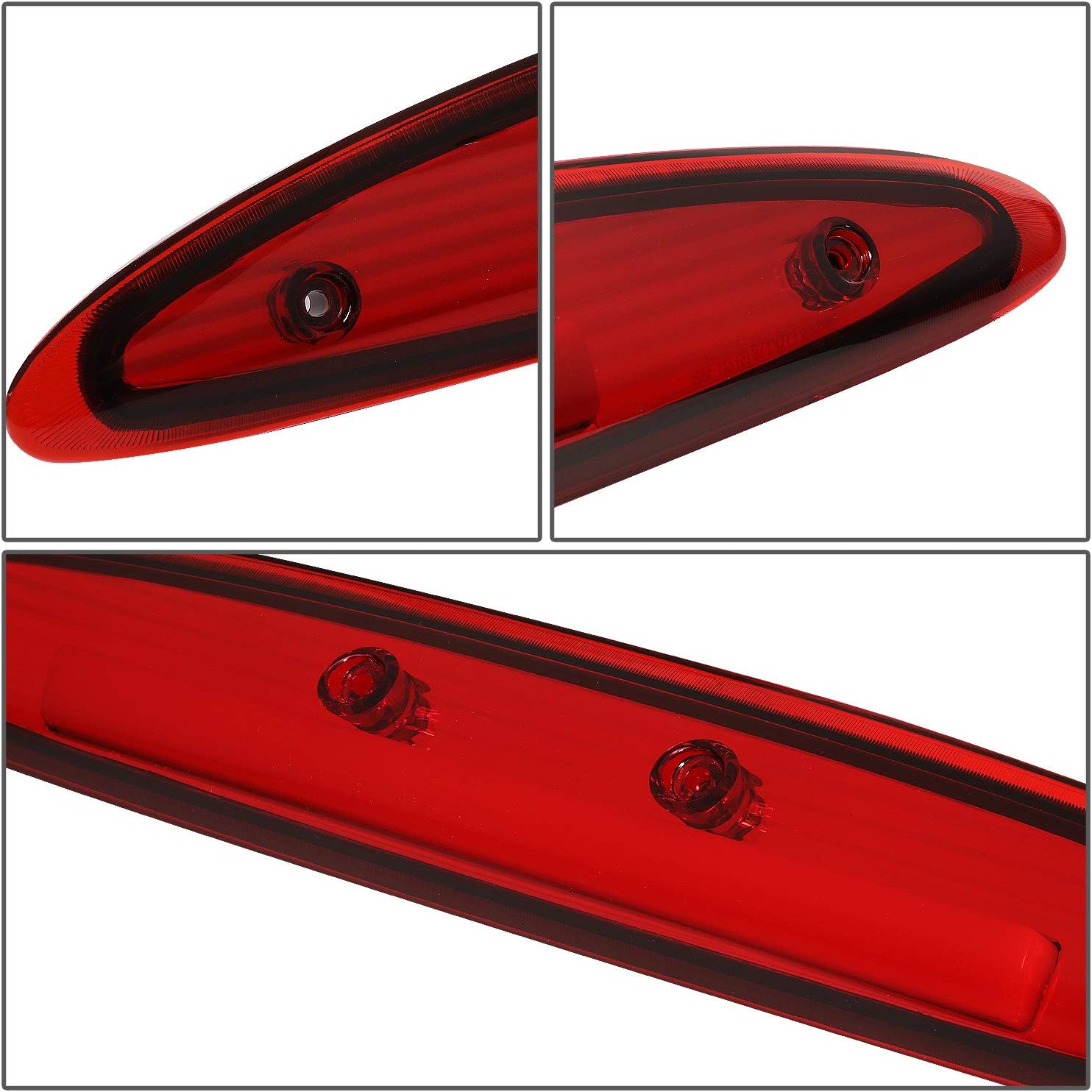 DNA MOTORING 3BL-FEPD96-3D-LED-RD – Luz de freno trasera LED 3D con lente roja compatible con Ford Expedition 97-02