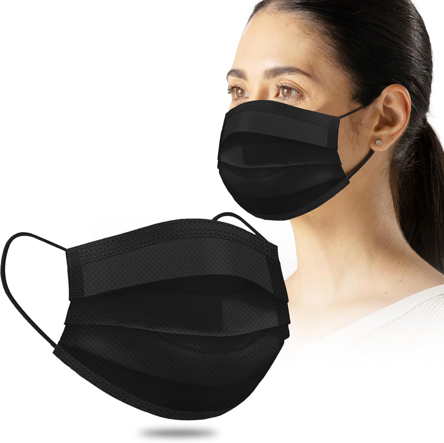 Paquete de 100 mascarillas desechables de 3 capas, 4 capas, para adultos, hombres y mujeres