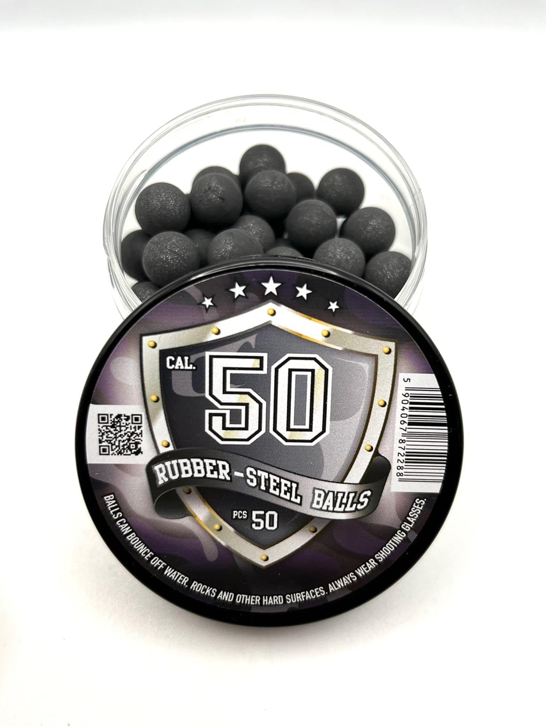 50 bolas de acero de goma dura de alta calidad, 0.10 oz, proyectiles reutilizables pesados, bolas de paintballs para entrenamiento en el hogar y