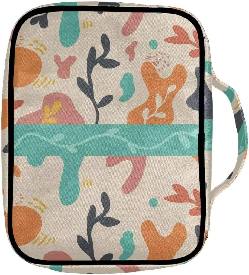 Pensura Bible Case for Women and Girls Bible Bags with Flora Durable Bible Cover with Portable Handle Strap for Carrying Includes Lots of Storage