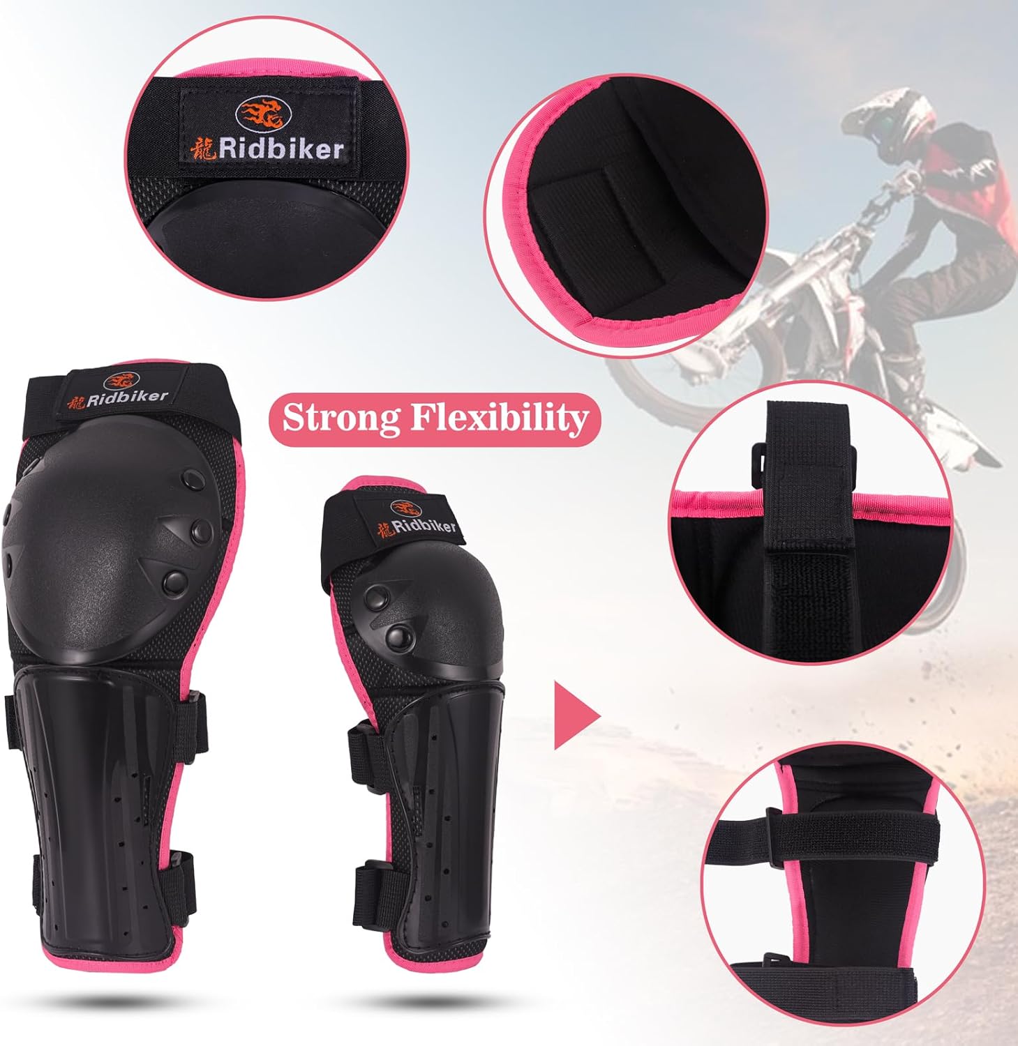 RIDBIKER Armadura de motocicleta para niños, protector de pecho para niños, equipo de protección de motocicleta, chaleco de armadura corporal,