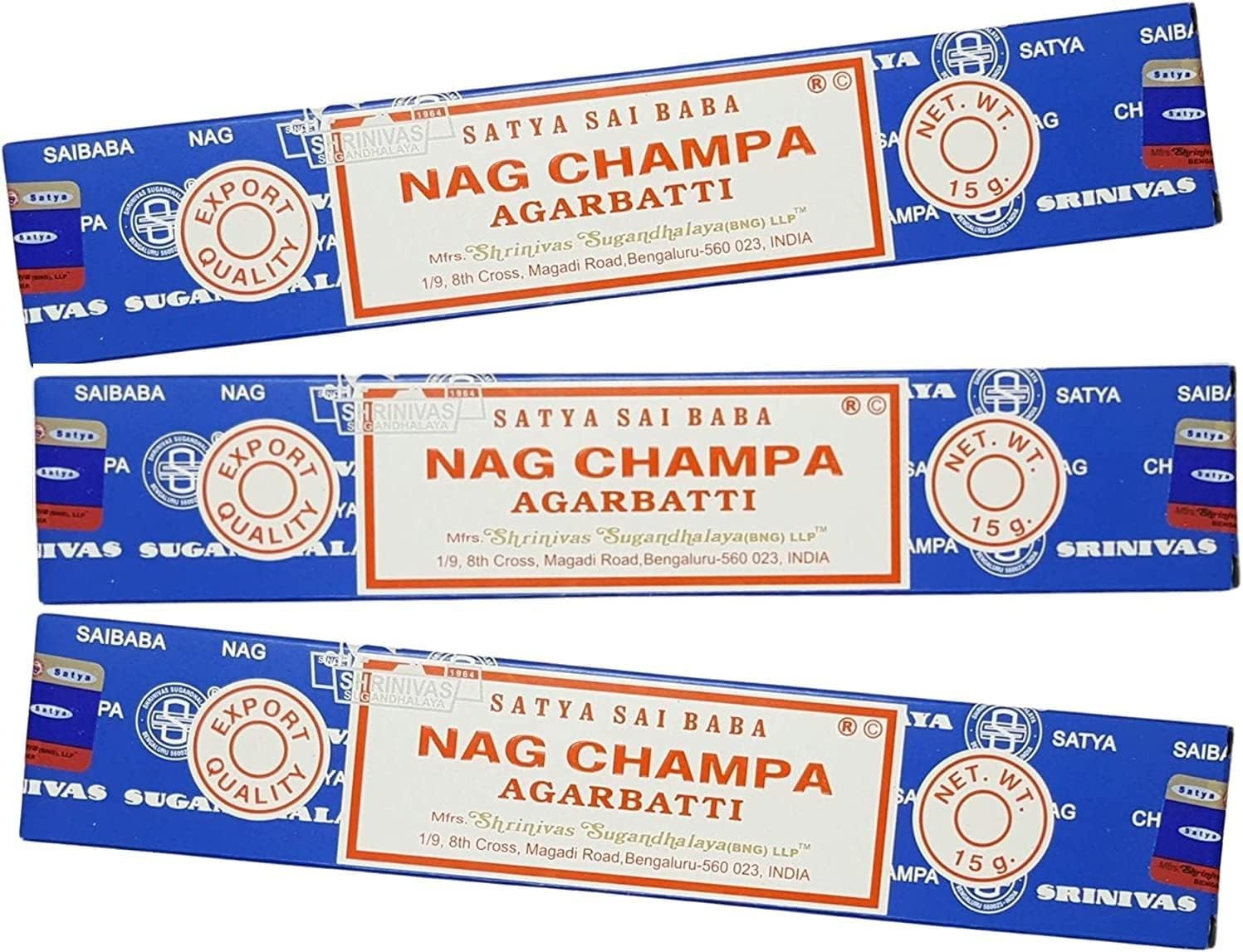 Satya Nag Champa – Paquete de 3 varillas de incienso con varillas de incienso Giftbrit para positividad, meditación, relajación, yoga, curación