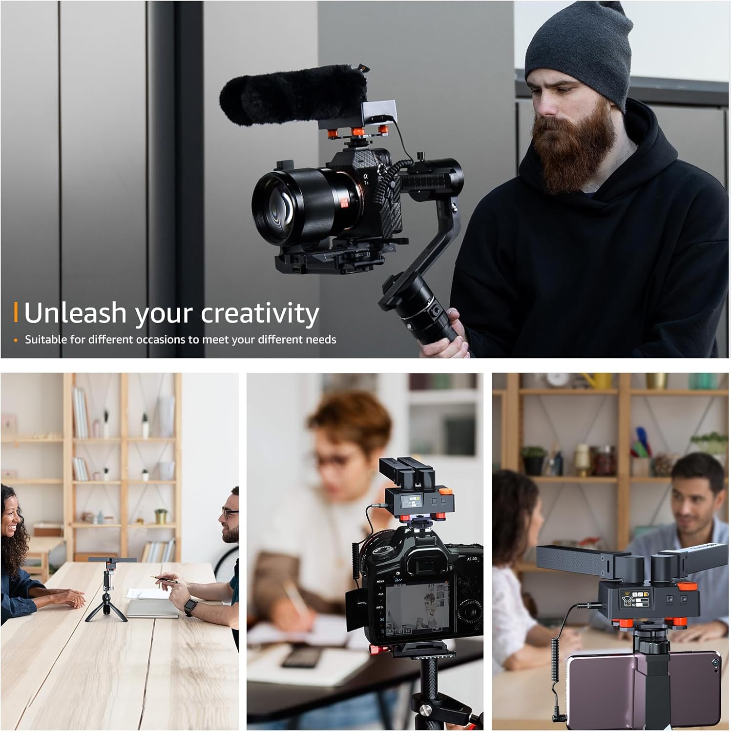 comica Traxshot Pro – Micrófono de escopeta profesional, 3 modos de recogida, salida digital USB C, micrófono de video para cámara DSLR, iPhone,