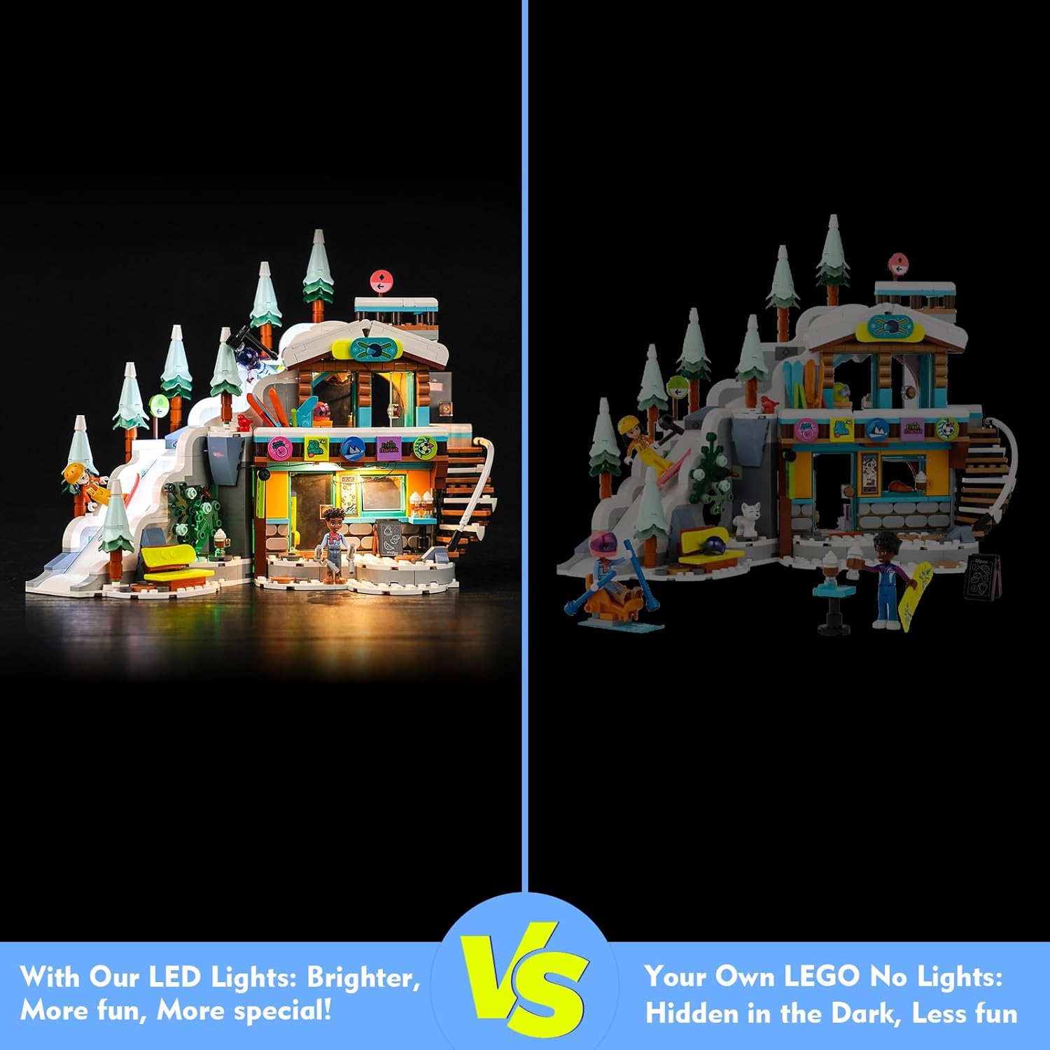 Kit de luces LED para Lego Holiday Ski Slope y Café 41756, versión musical, juego de iluminación creativa, accesorios compatibles con Lego 41756