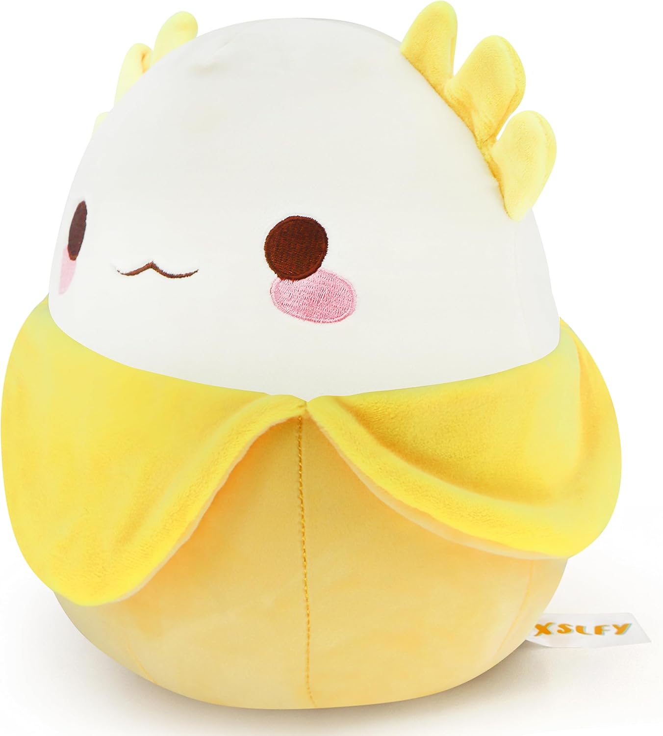 Juguete de peluche de ajolote de plátano, 10.7 pulgadas, suave juguete de peluche de ajolote de plátano, animales de peluche Kawaii para niños,