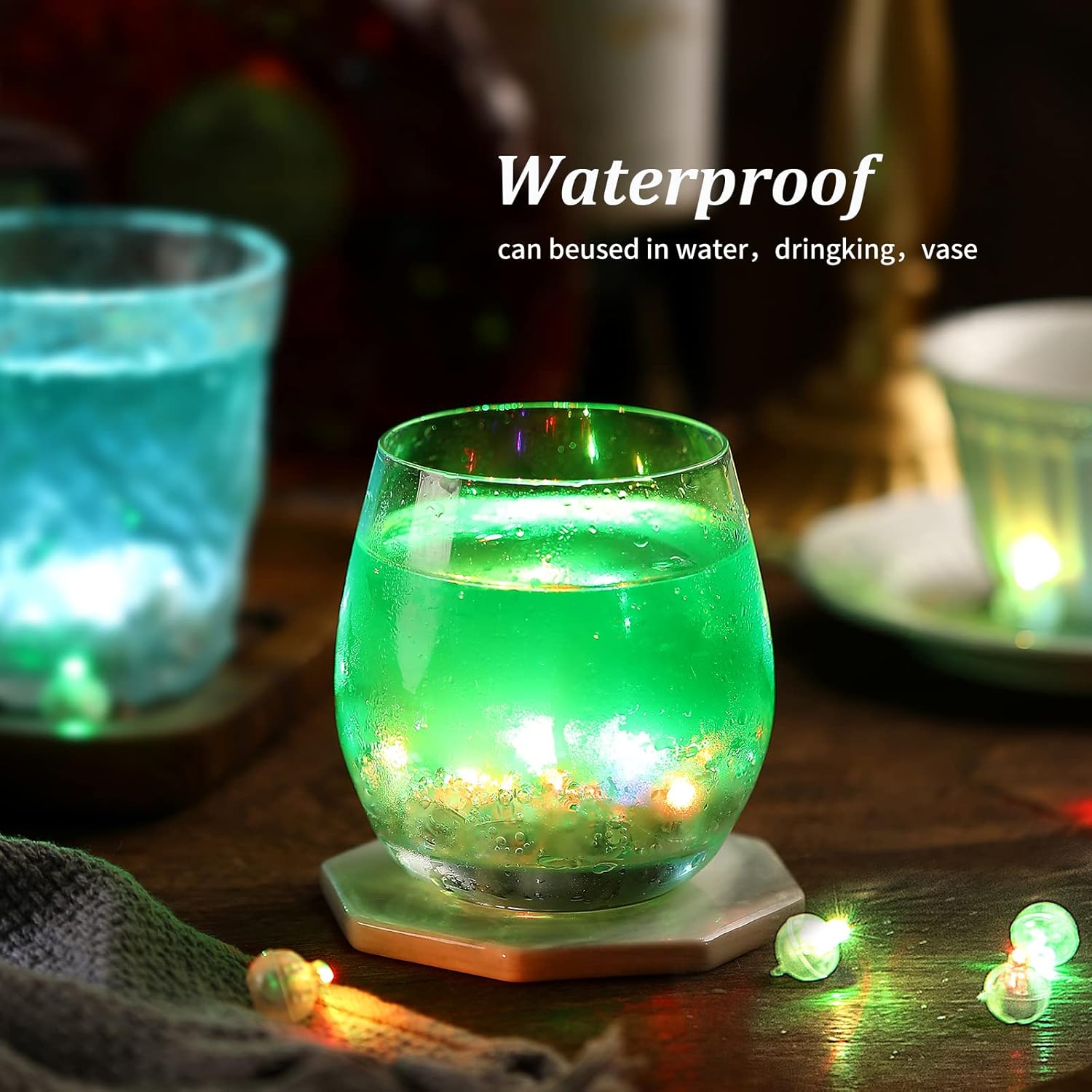 100 mini luces LED, globos LED iluminados para decoraciones de fiesta, luces de fiesta de neón para linterna de papel, huevos de Pascua, fiesta de