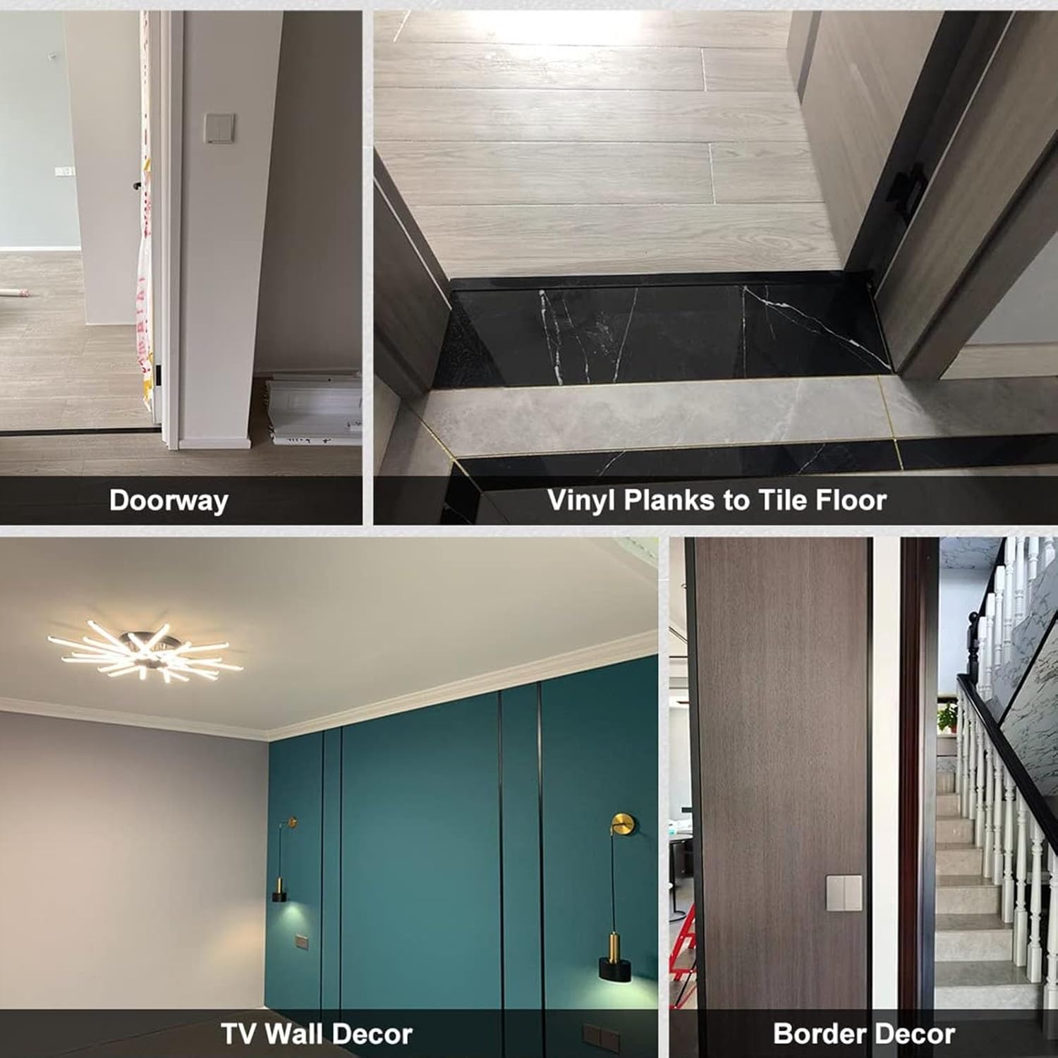 Tira de umbral de transición de piso de aluminio, tiras de cubierta de tira de transición de piso, tira de puerta duradera y fácil de instalar,