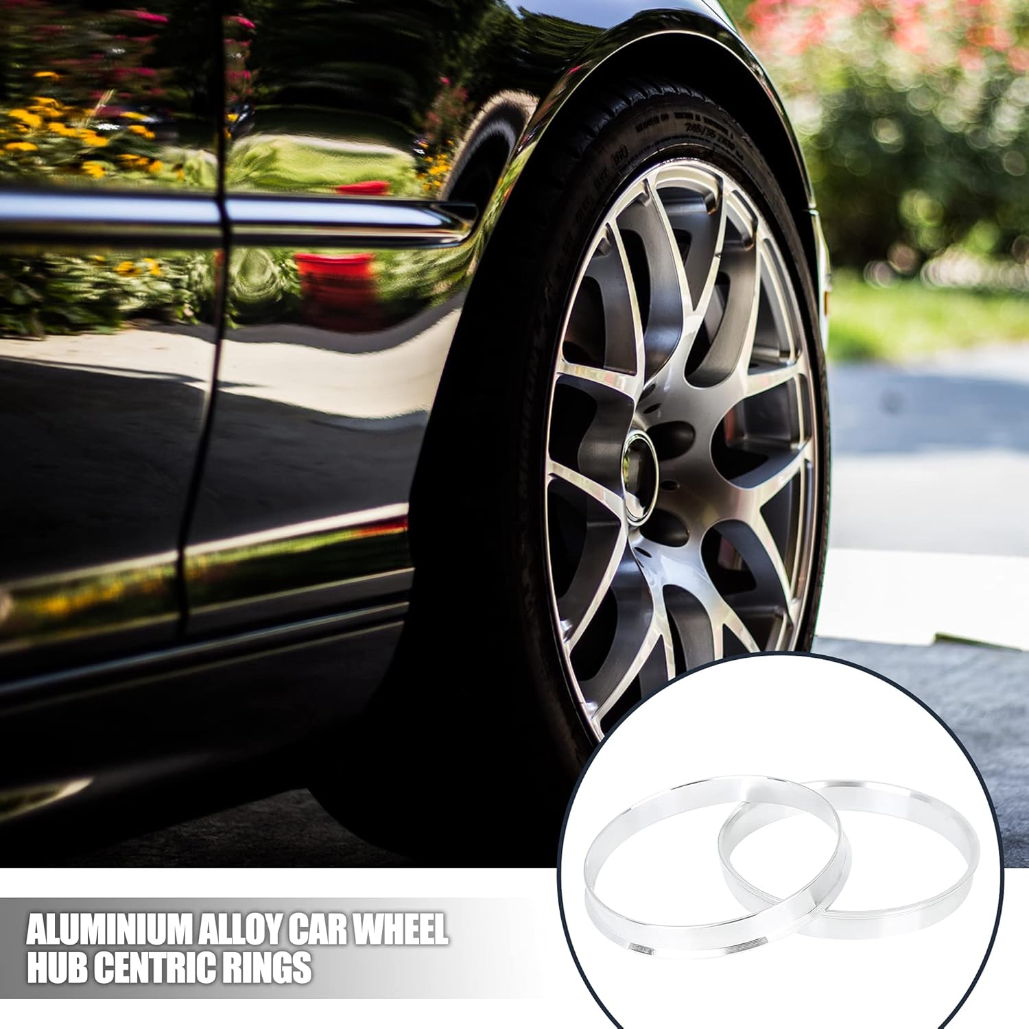 X AUTOHAUX 4pcs 72,6 a 2.760 in aleación de aluminio coche Hub Centric anillos rueda agujero espaciador