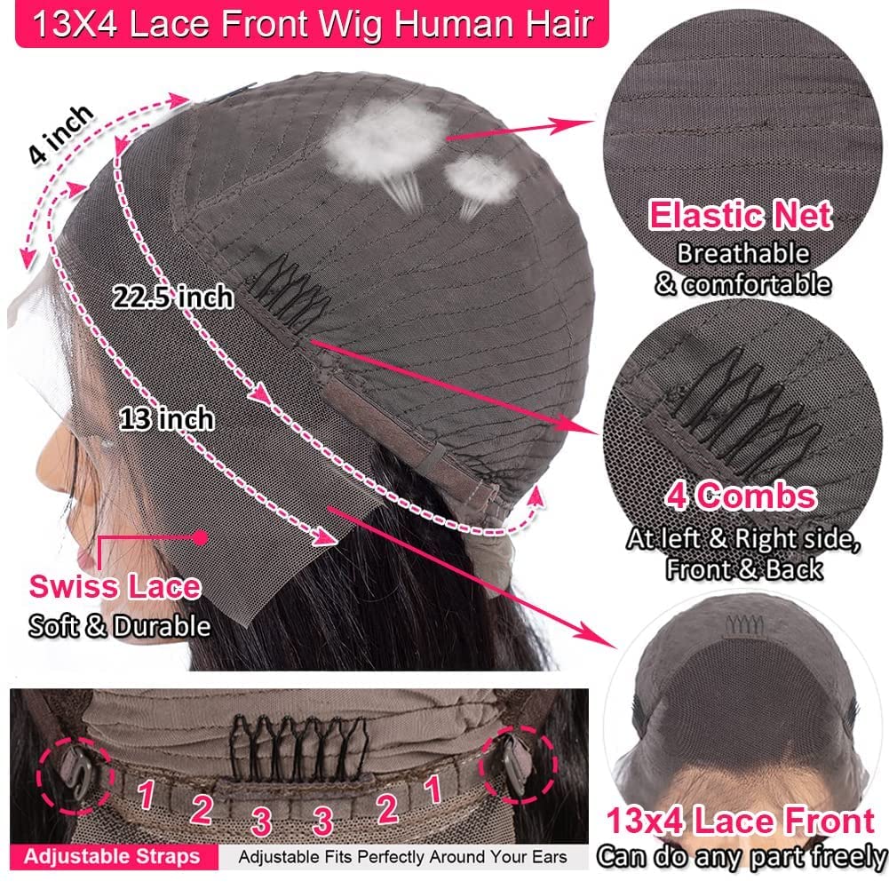 Peluca de cabello humano rizado con encaje frontal de 34 pulgadas, pelucas de cabello humano 10A con encaje frontal HD de 13 x 4 pulgadas,