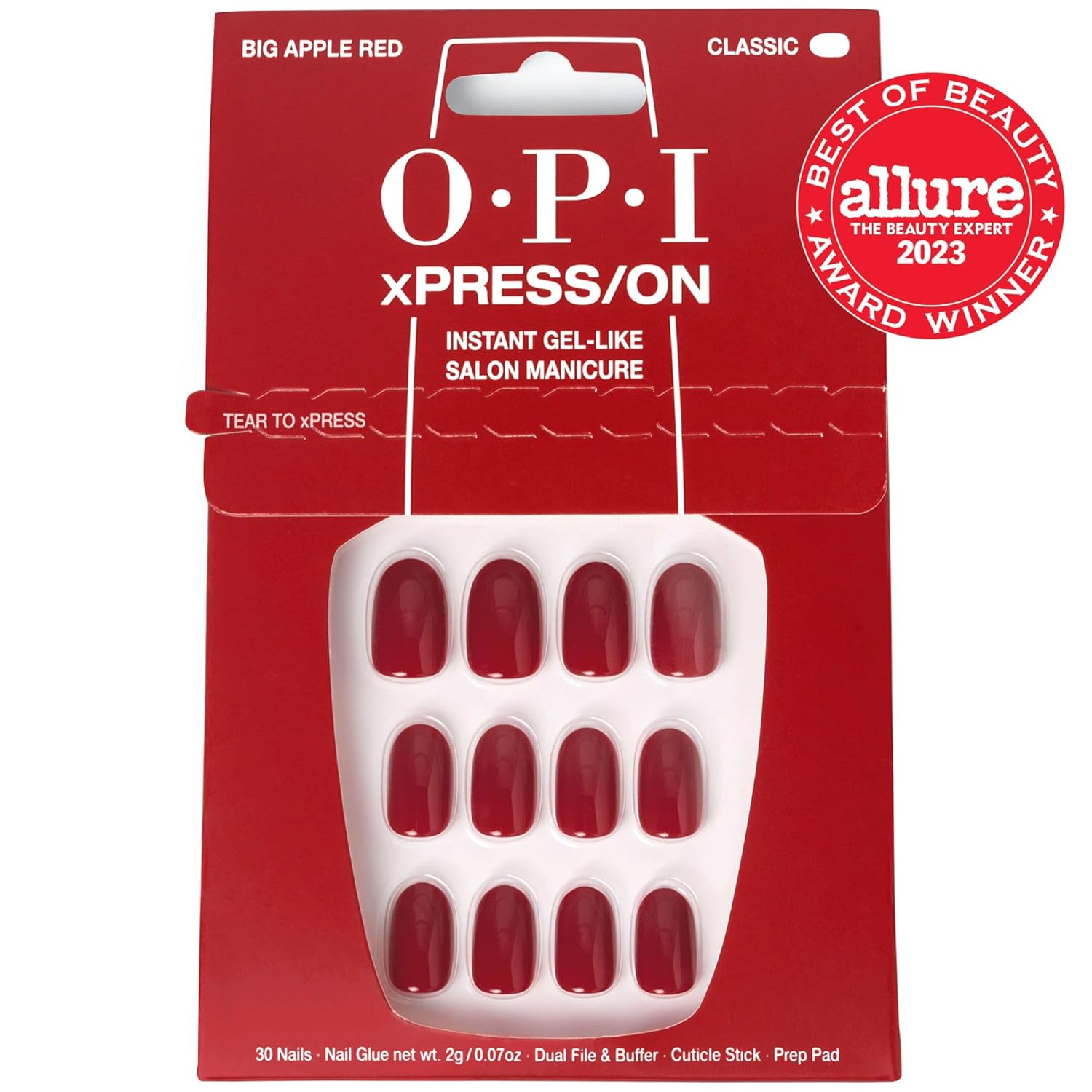 OPI xPRESSON – Uñas a presión, hasta 14 días de uso, manicura de salón tipo gel, veganas, embalaje sostenible, con pegamento para uñas, uñas