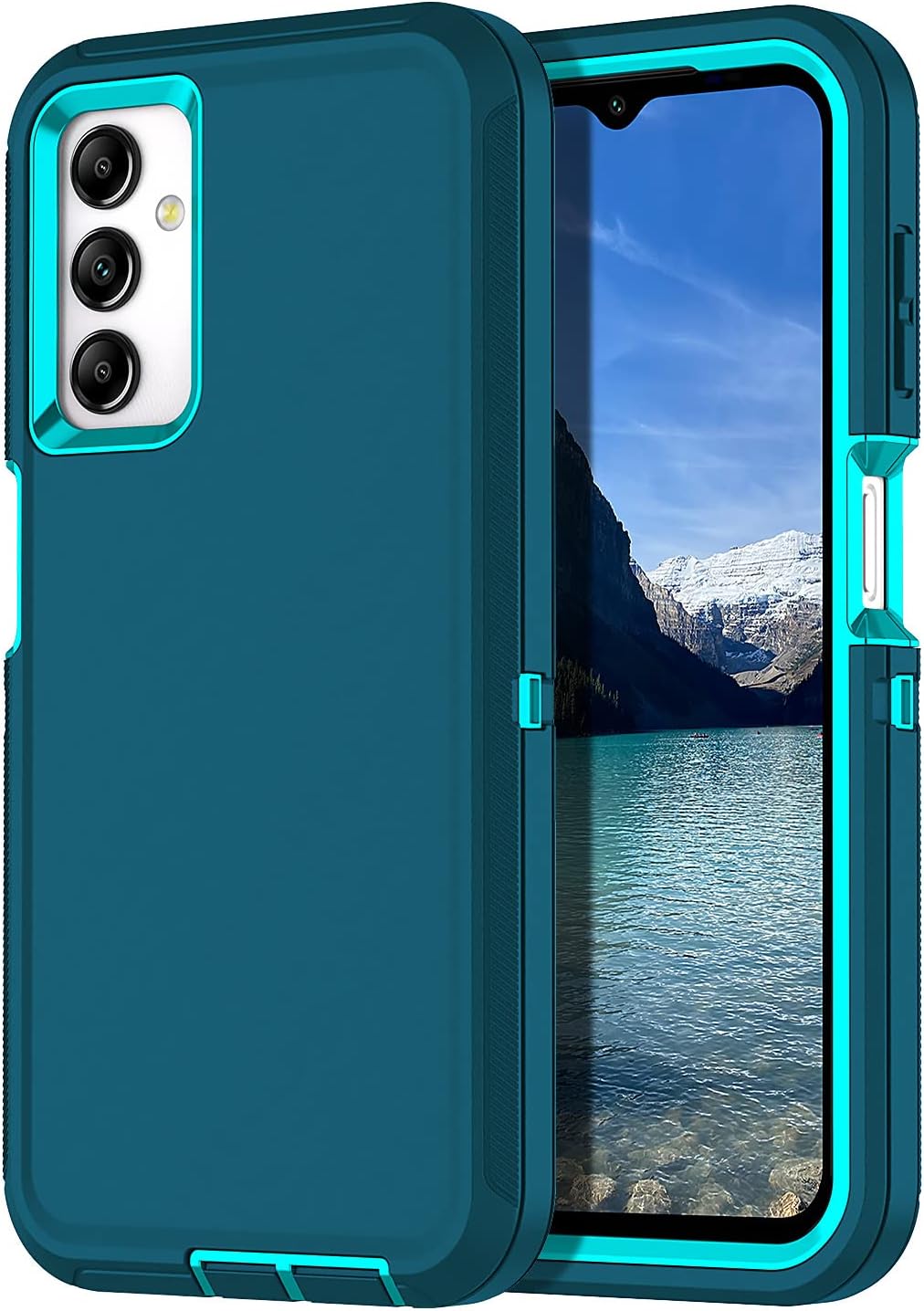 I-HONVA Funda para Samsung Galaxy A14 5G, a prueba de golpes, a prueba de polvo y caídas, protección de cuerpo completo de 3 capas sin protector de