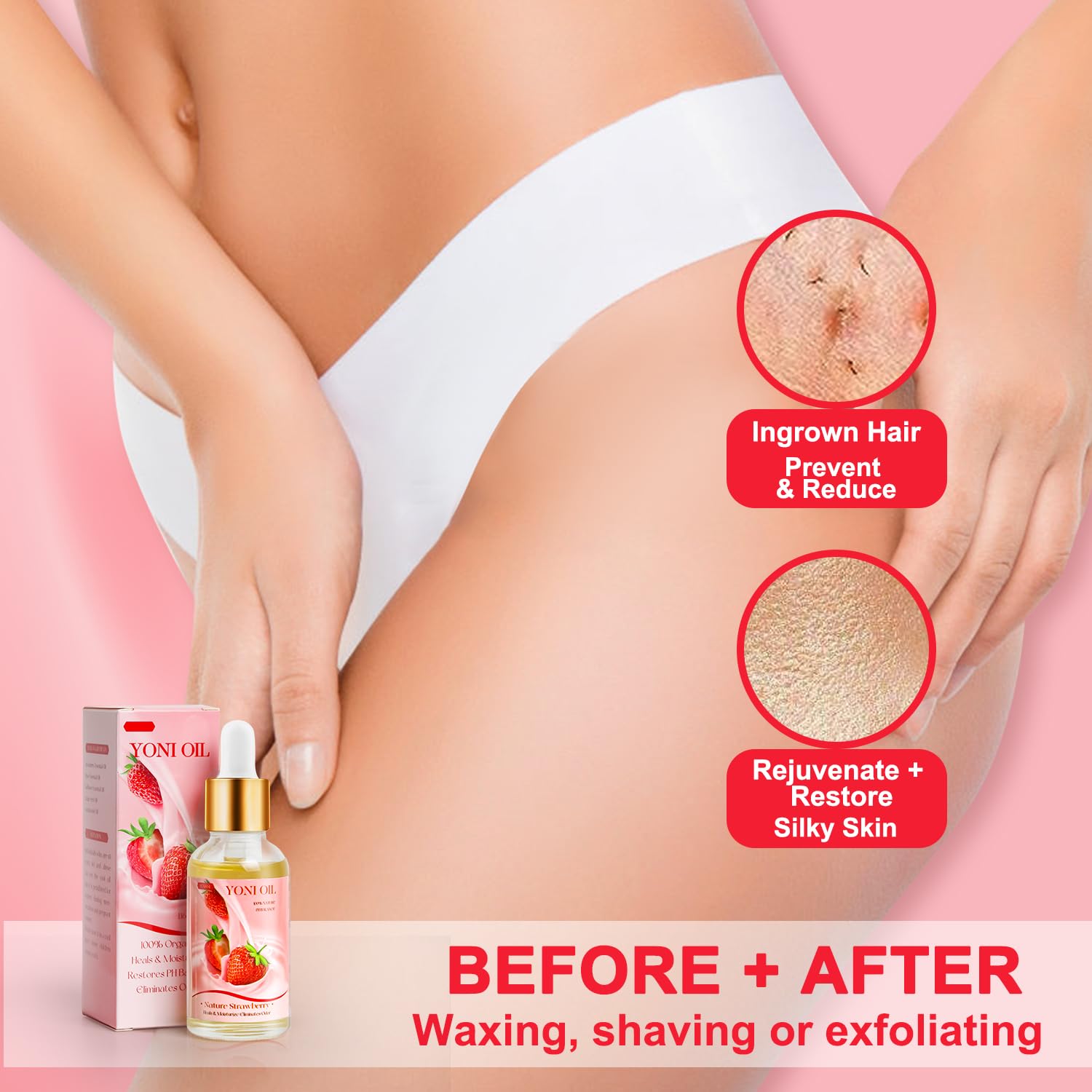 Juego de lavado femenino y aceite Yoni y jabón Yoni para mujer, lavado Yoni para equilibrio vaginal de pH elimina el olor, hidratante de 1 onza