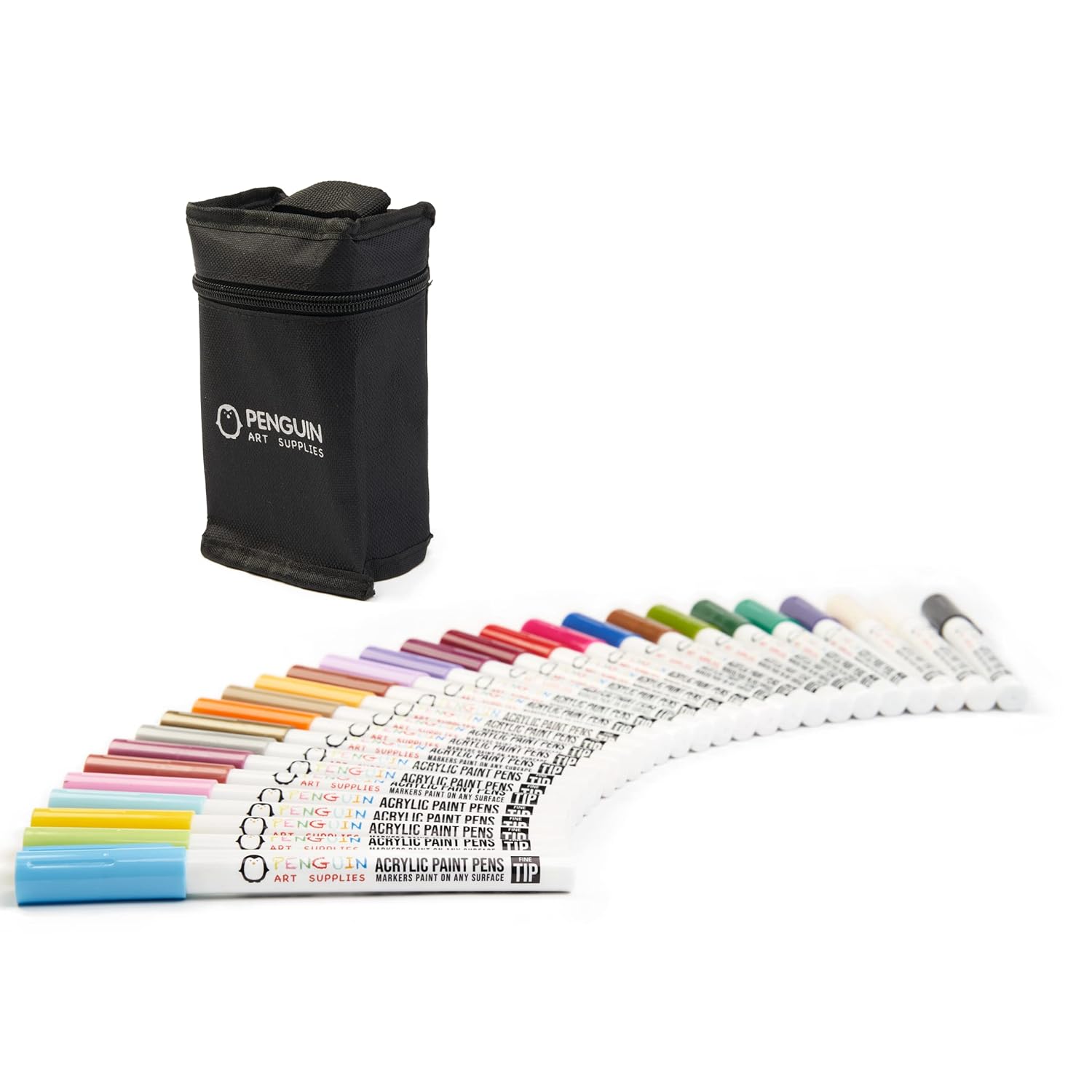 28 bolígrafos de pintura acrílica de punta fina, marcadores de pintura artesanal para pintar madera, vidrio, roca, cerámica y porcelana, marcadores