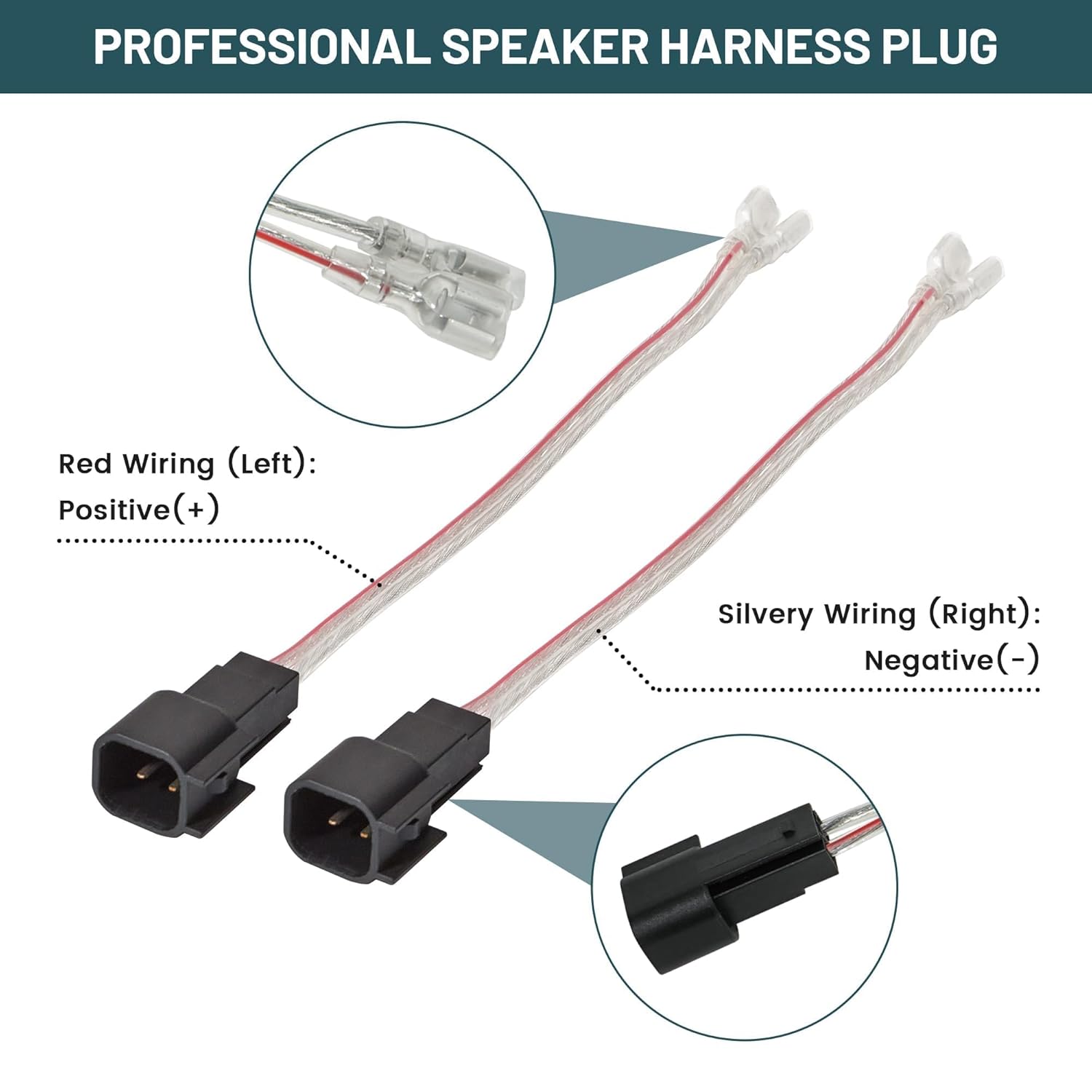 NuIth Adaptador de altavoz de puerta de 6.5 pulgadas con arnés de cableado de altavoz para Ford F150 2004-2008, Explorer 2000-2010, Edge 2007-2010,