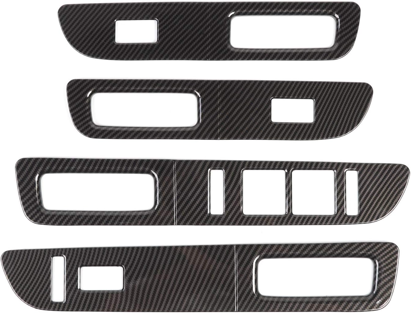 Interruptor de elevalunas de coche Decoración del panel del marco de la cubierta del marco para Ford F150 2009-2014 (fibra de carbono)