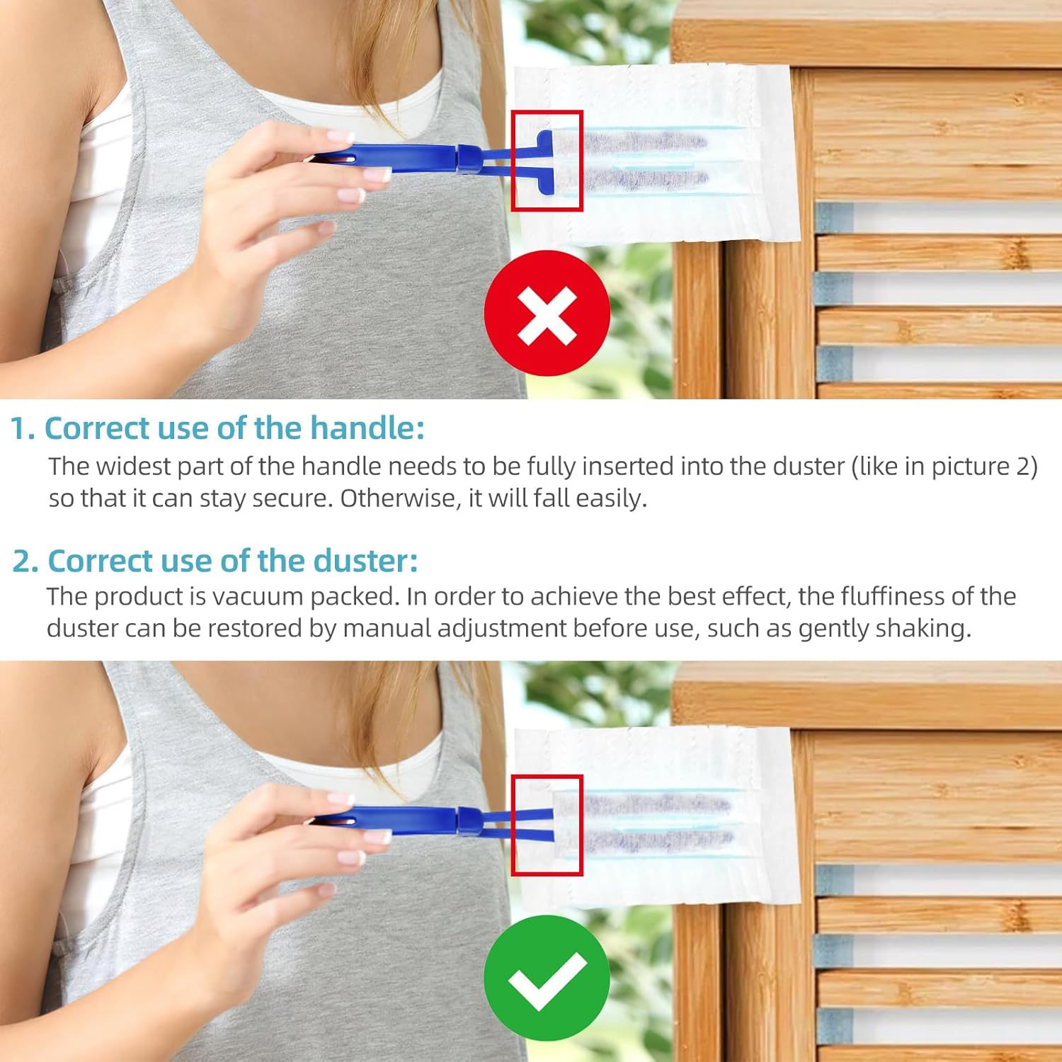 30 repuestos de plumero compatibles con Swiffer Dusters 180  Mango extensible, reemplazo de plumero multisuperficie resistente de 180 con 1 mango