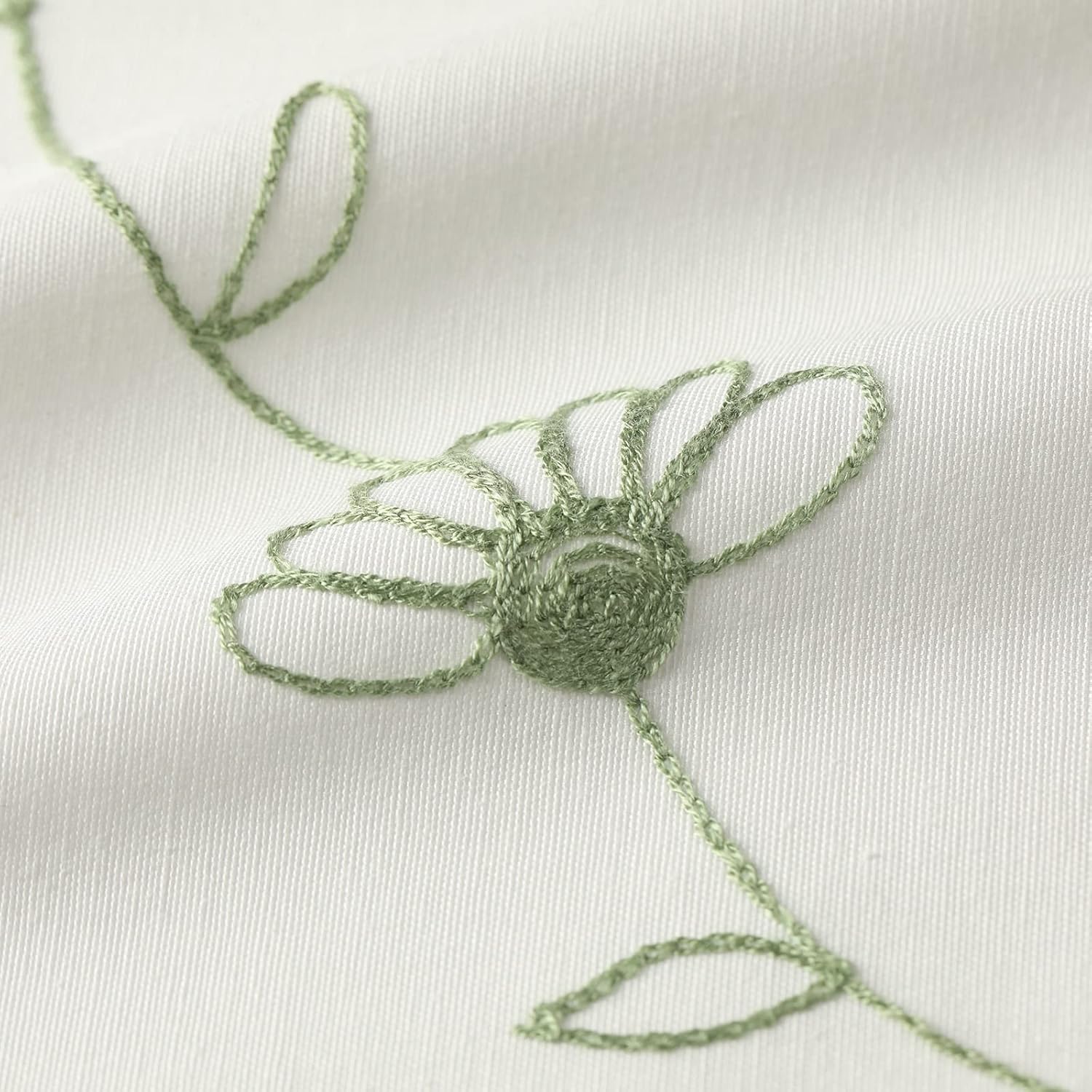 VOGOL – Cenefa de cocina bordada con diseño floral para ventanas, cenefas de lino para sala de estar, cenefas de bolsillo para ventanas pequeñas,