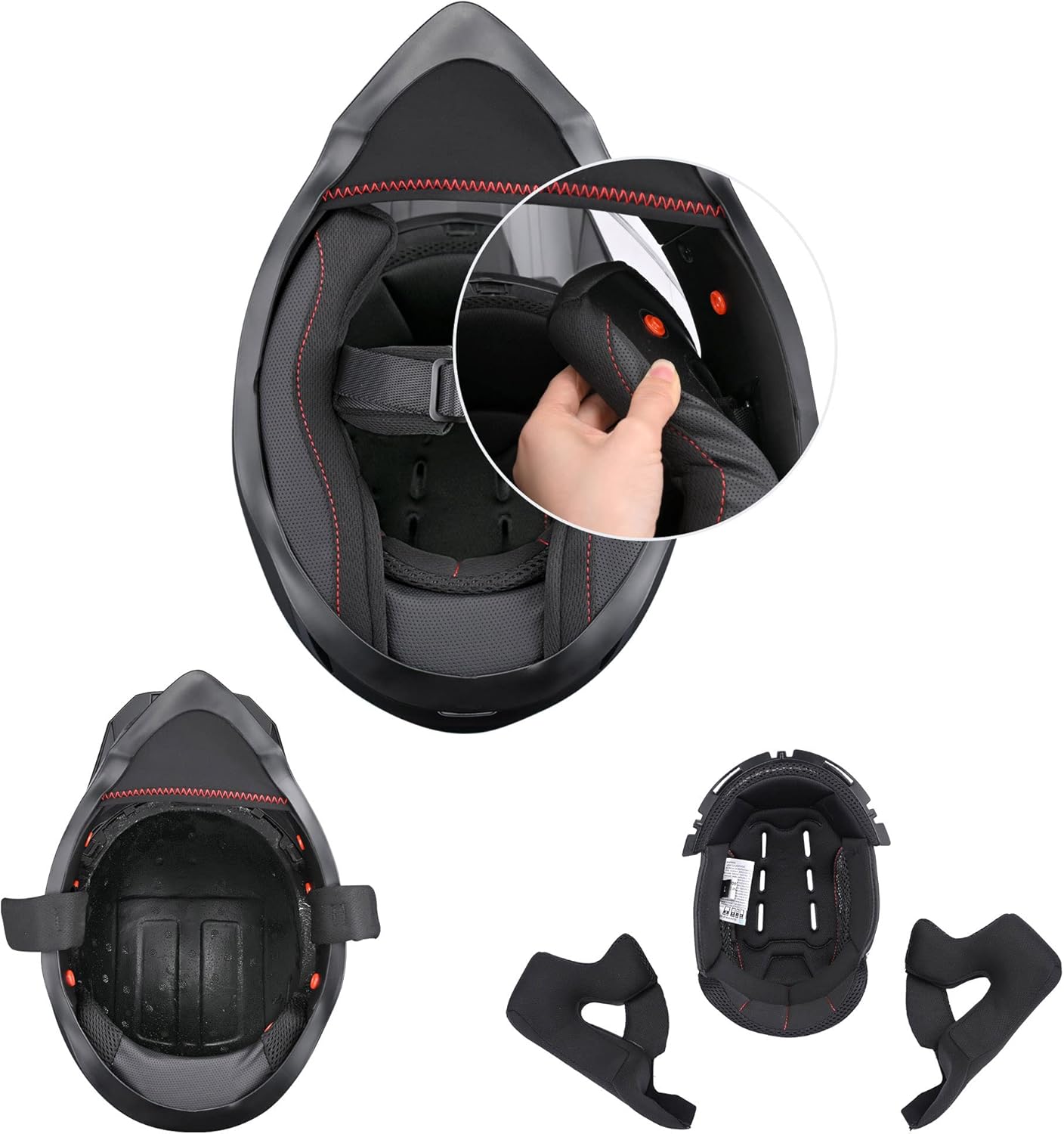 AHR Casco de motocicleta deportiva dual de cara completa, casco ligero para motocross, todoterreno, ATV, motocross, aprobado por DOT