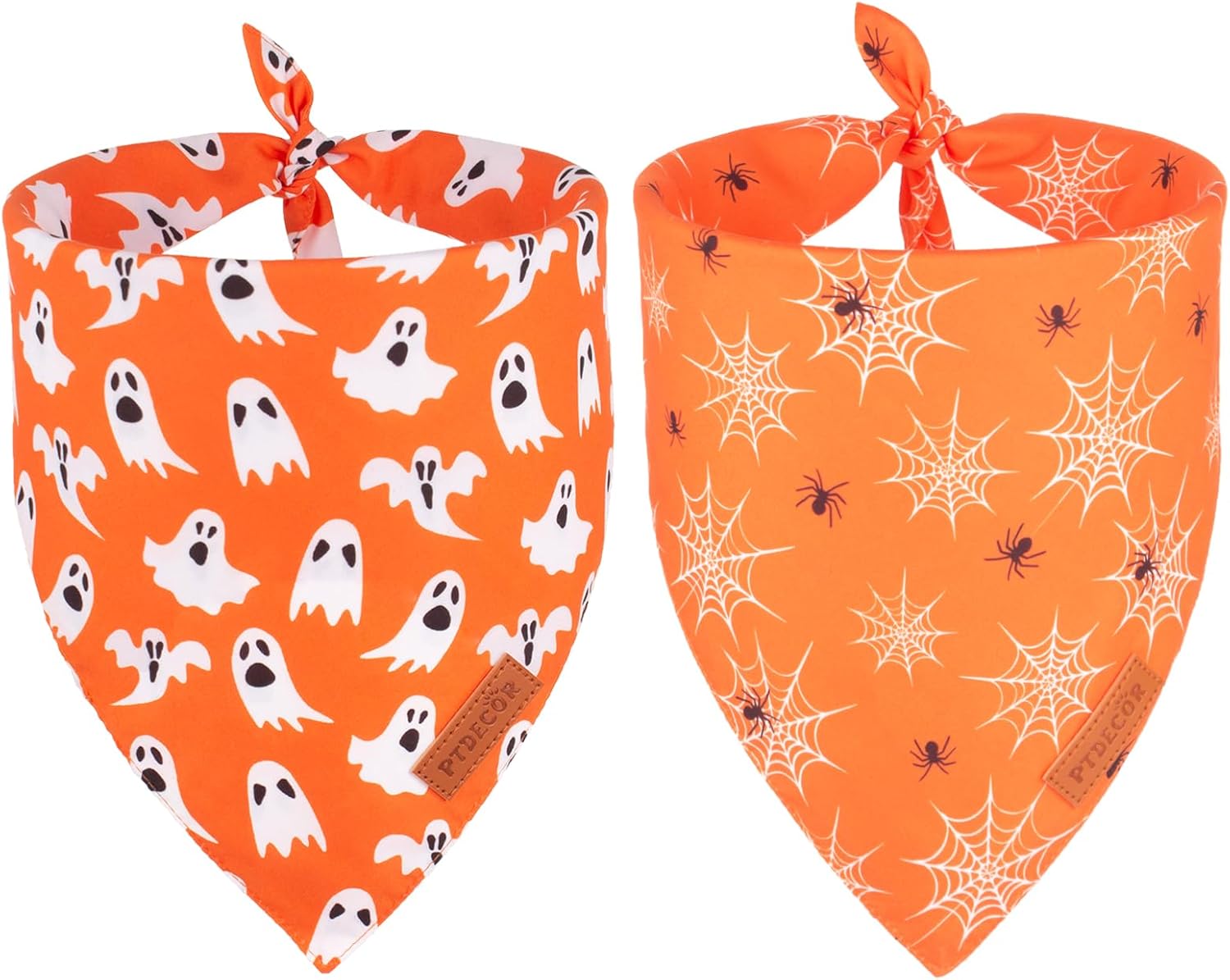 Bandana de Halloween para perro, bufanda reversible para cachorros, varios tamaños ofrecidos, bandanas triangulares de Halloween para perros
