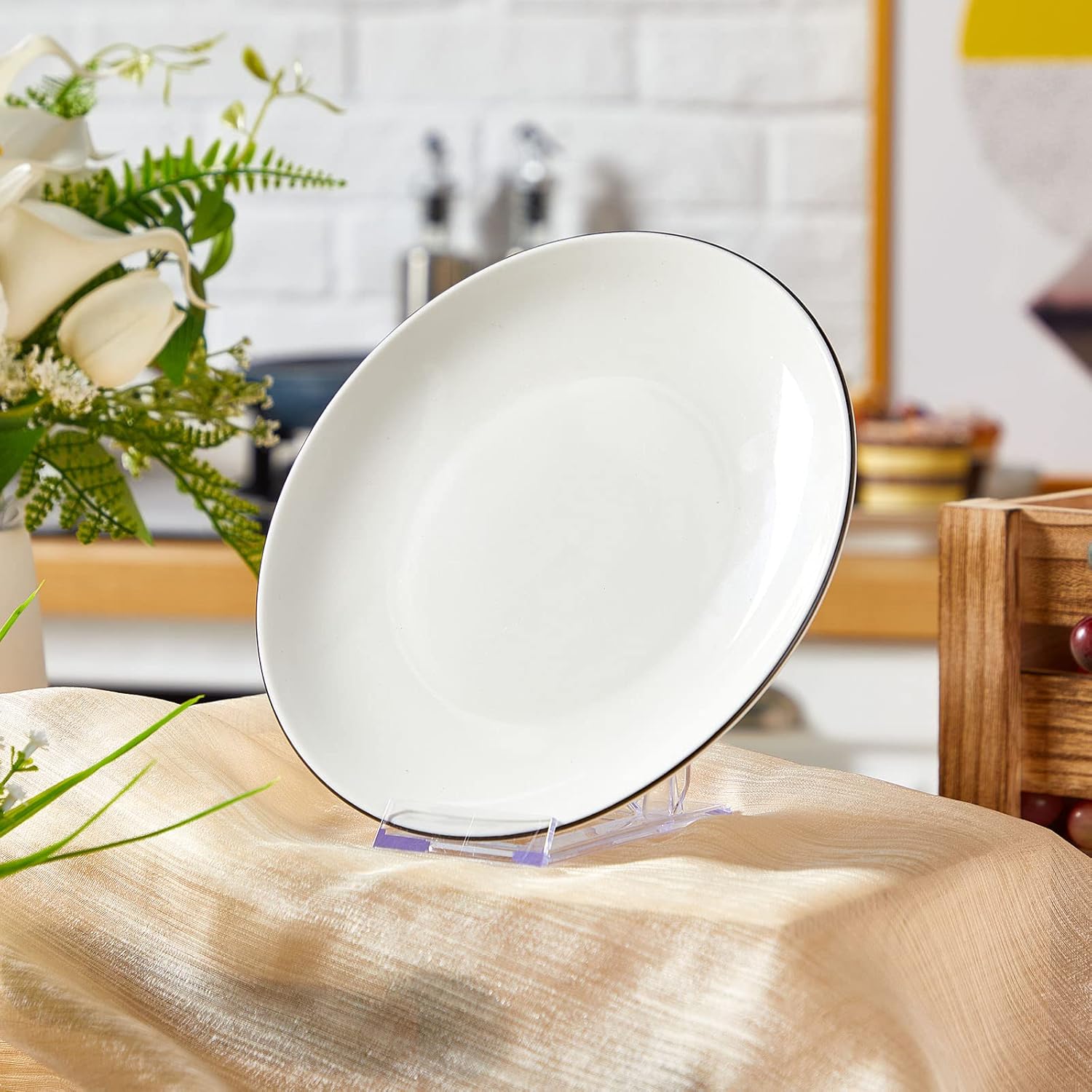Tuanse Paquete de 40 soportes de acrílico para placa transparente, caballete ajustable, mini soporte para exhibir platos, libros, marcos de fotos,