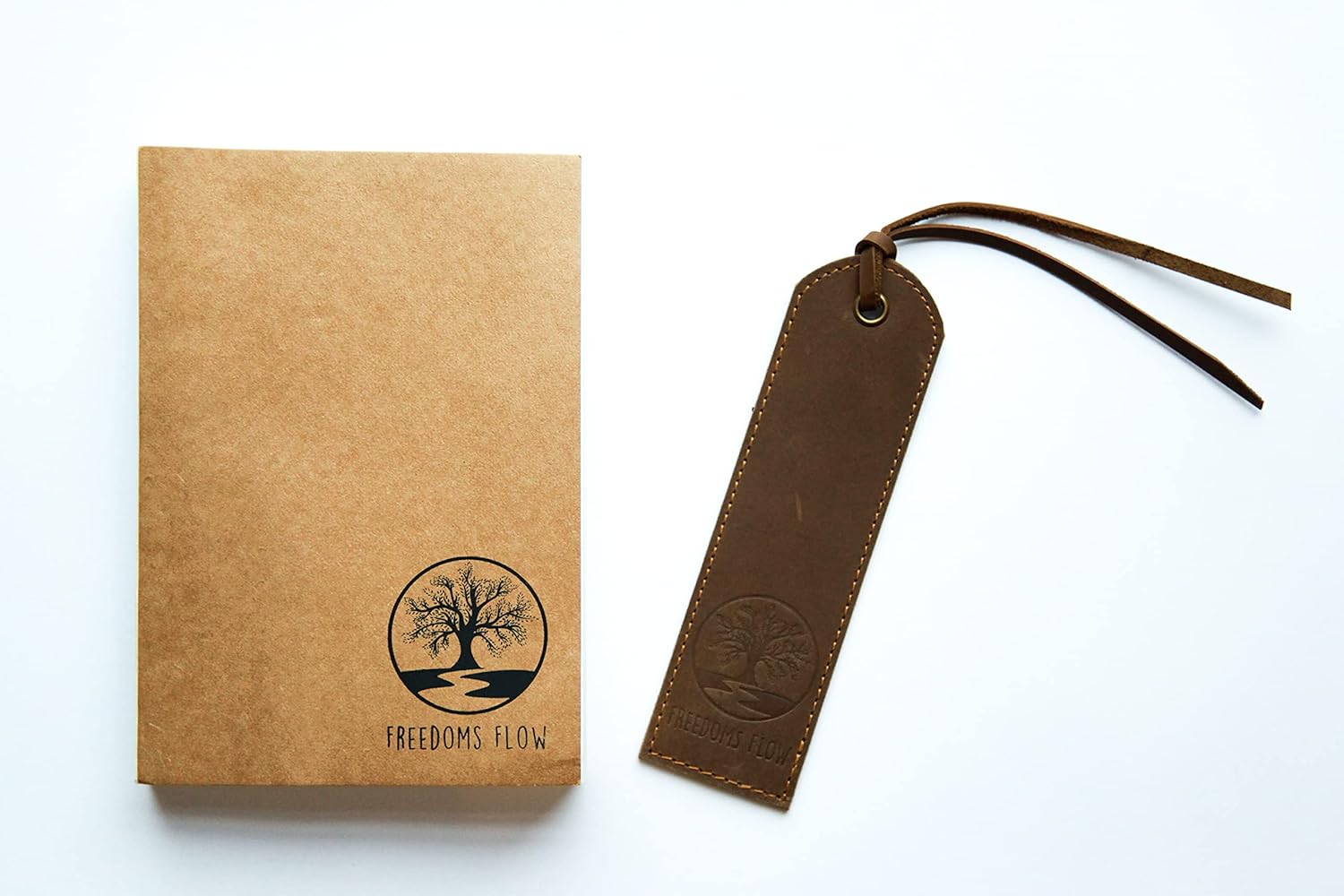 REFILL – Funda de cuero para diario A5 Freedoms Flow o use Alone Tree River of Life, 200 páginas de papel de algodón en blanco sin forro, diario,