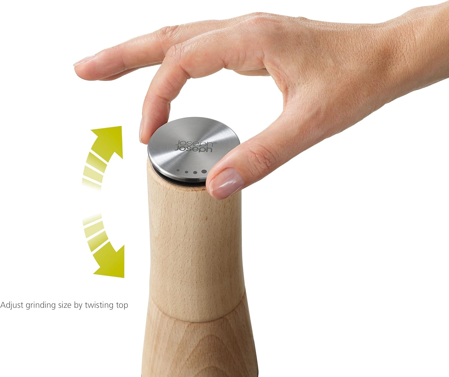 Joseph Joseph 20191 Milltop Wood – Molinillo de sal para cocina, madera