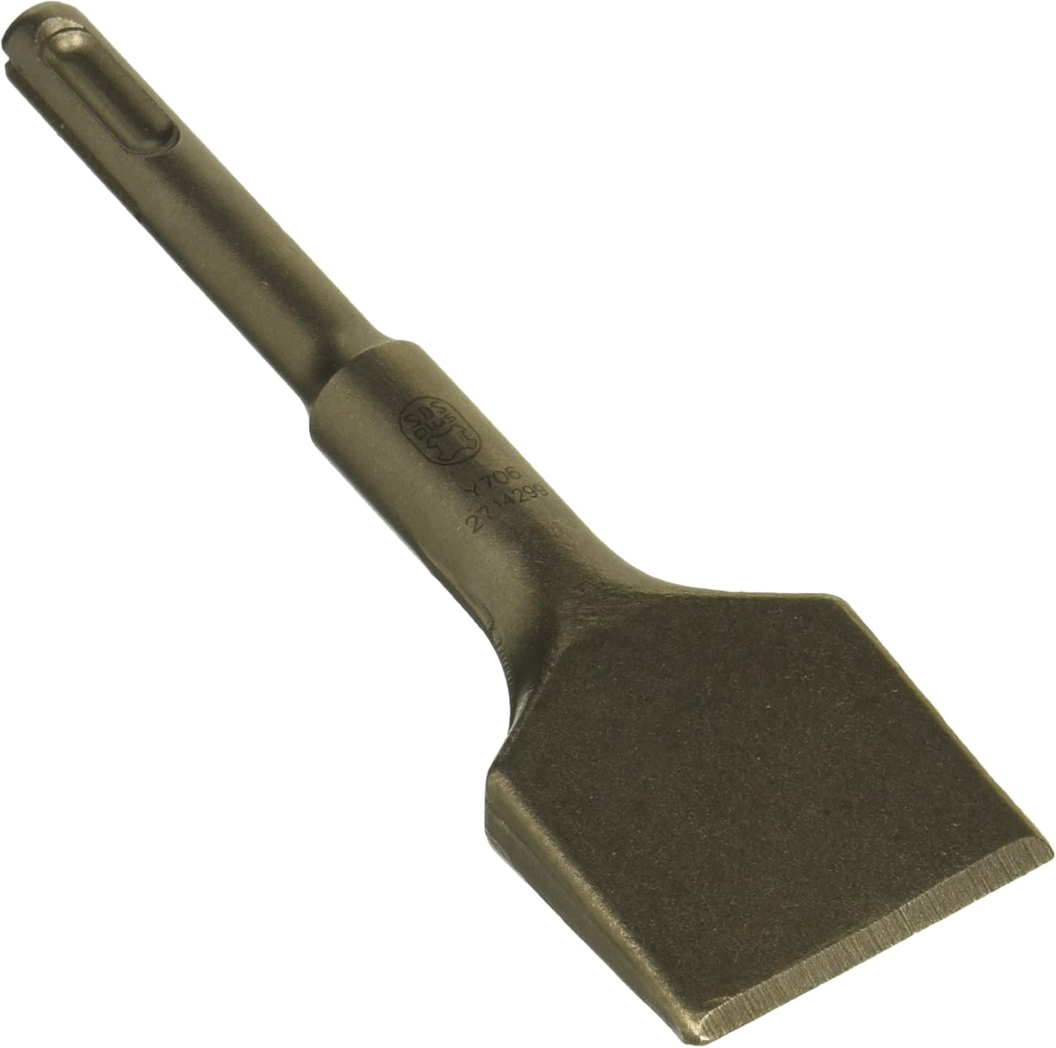 BOSCH HS1485 1-12 In. x 5-34 In. Stubby Scaling Chisel SDS-plus Bulldog Hammer Steel, Plata