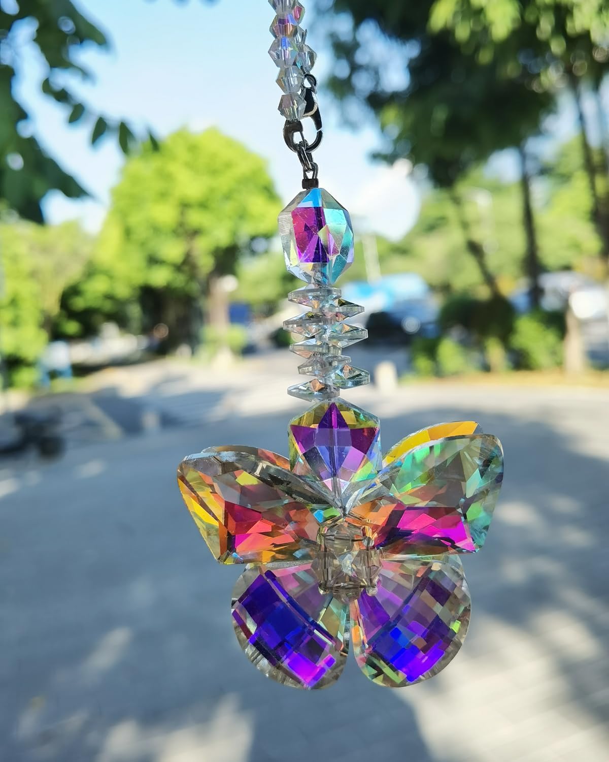 Atrapasoles de cristales coloridos para colgar en la ventana, mariposa, para jardín, árbol de Navidad, boda, fiesta, patio, automóvil, hogar,