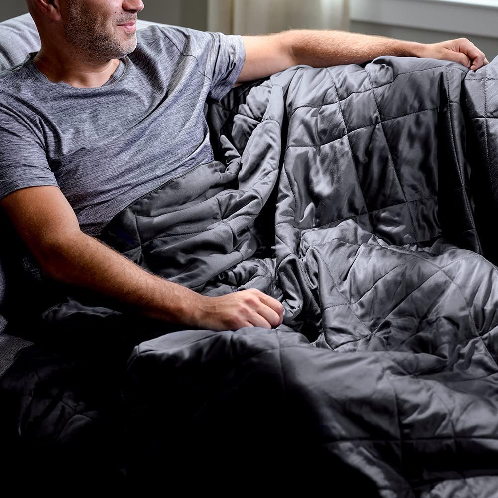 LUXOME Manta ligera  100% viscosa de tela y relleno de bambú  FullQueen – 86 x 92 pulgadas  Super suave  Regulador térmico  Carbón