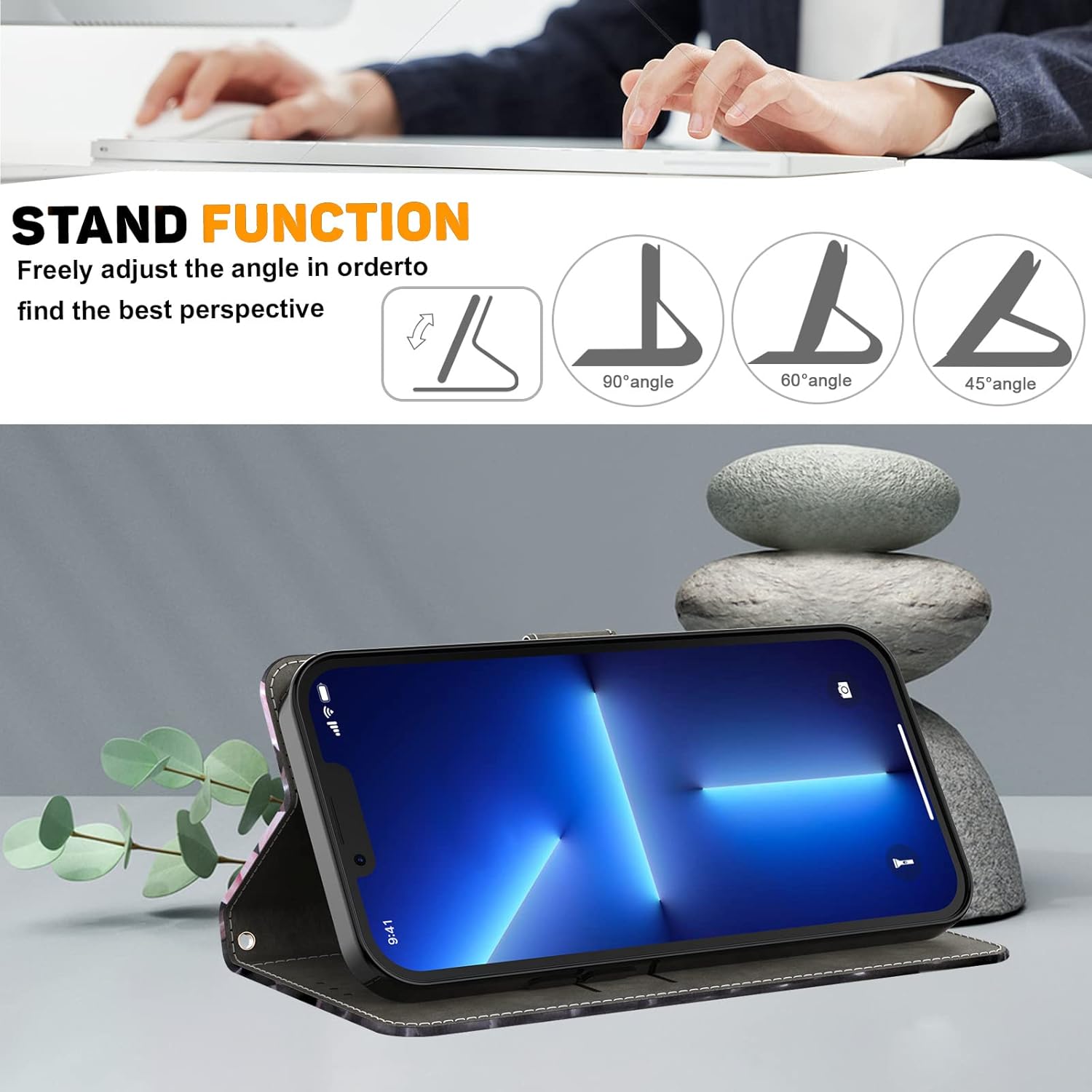 Tncavo Funda tipo cartera para Xiaomi 13 Lite para mujeres, PU cuero Flip Folio Casos con tarjeteros RFID bloqueo cubierta protectora del teléfono