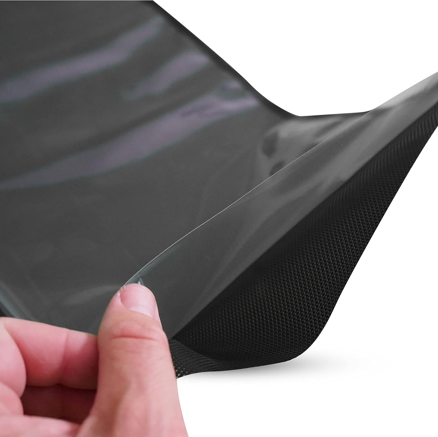 Bolsas de diamante – Bolsas de sellado al vacío 5mil – Rollo (15×50, NegroTransparente)