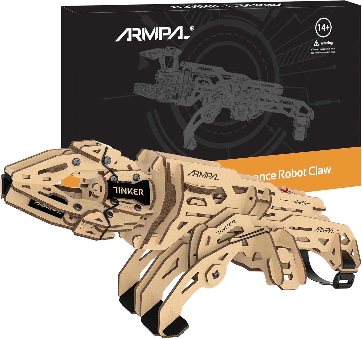 COWVTUJ ARMPAL – Kit de modelo de garra mecánica 3D de madera ClawBot para adultos y adolescentes, kit de construcción de brazo de robot para