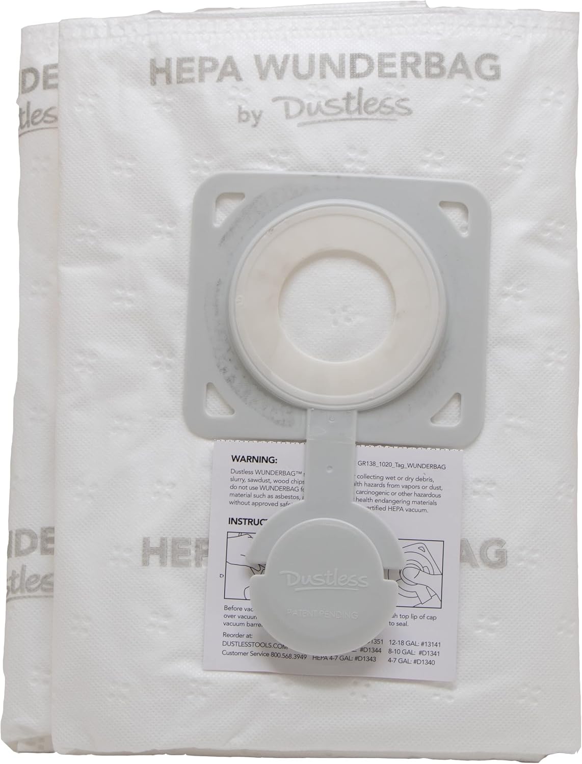 HEPA Dustless Technologies – Bolsas de prefiltro universales de alta capacidad para aspiradoras húmedas y secas, paquete de 2, para contratistas,