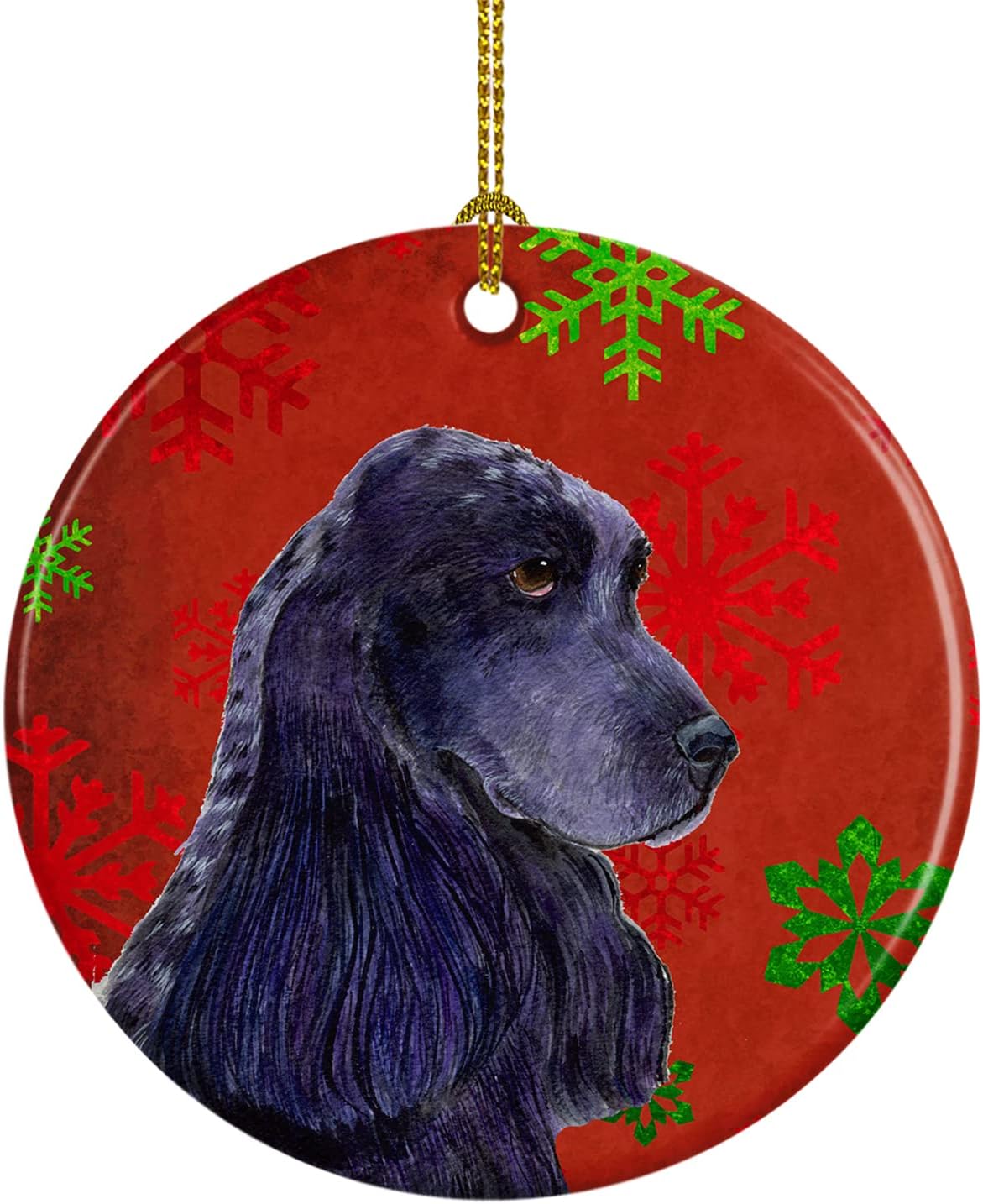 Caroline’s Treasures SS4678-CO1 Cocker Spaniel – Adorno de cerámica de Navidad, multicolor