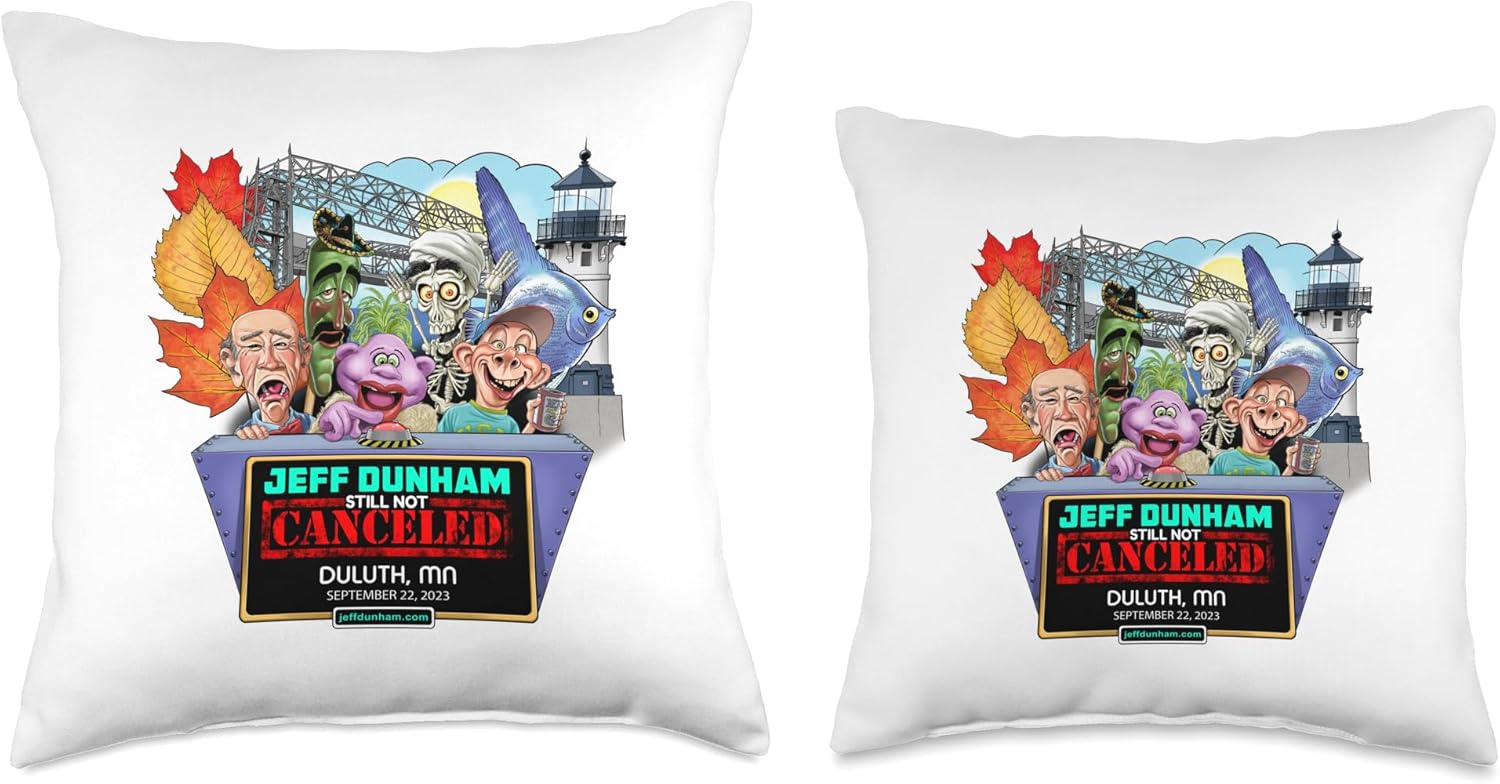 JEFF DUNHAM Duluth, MN (2023) – Almohada (18 x 18 pulgadas), multicolor