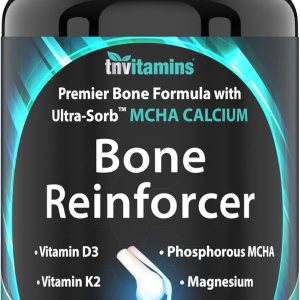 Reforzador óseo (120 cápsulas) Suplemento de calcio MCHA con vitamina D3, magnesio, vitamina K2, citrato de boro, MCHA fósforo y manganeso  Potente Reforzador óseo (120 cápsulas) Suplemento de calcio MCHA con vitamina D3, magnesio, vitamina K2, citrato de boro, MCHA fósforo y manganeso  Potente