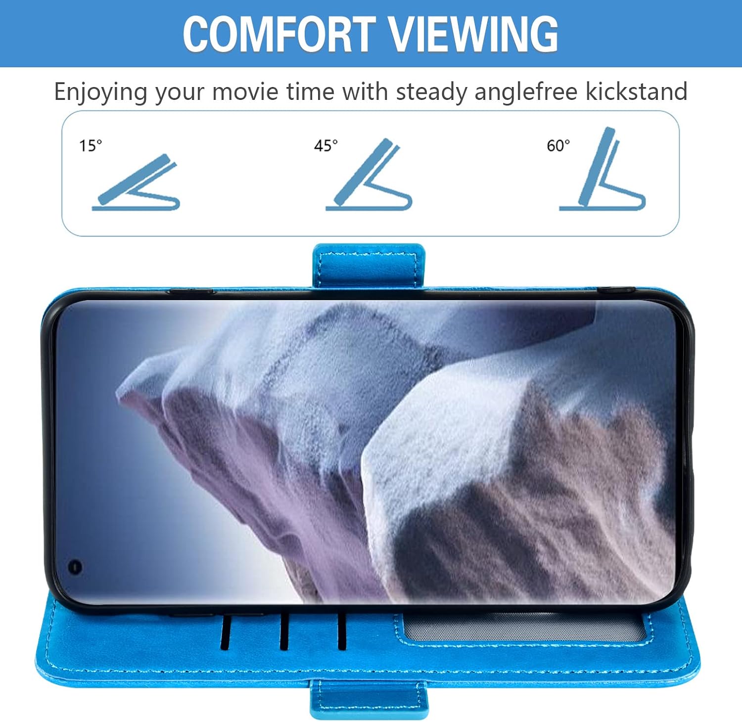 Asuwish Compatible con Xiaomi Mi 11 Ultra 5G Wallet Case Protector de pantalla de vidrio templado, soporte para tarjeta de crédito, correa de muñeca