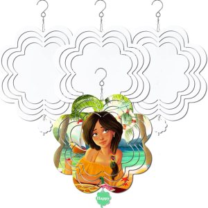 Paquete de 4 hilanderos de viento de sublimación de 10 pulgadas, escultura de energía cinética de viento, escultura de aluminio 3D de doble cara, Paquete de 4 hilanderos de viento de sublimación de 10 pulgadas, escultura de energía cinética de viento, escultura de aluminio 3D de doble cara,