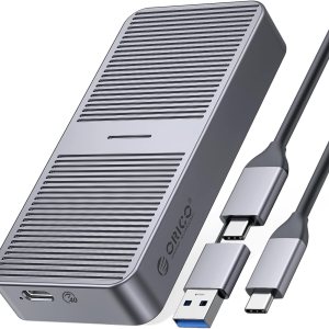 ORICO Carcasa SSD M.2 NVMe mejorada 40Gbps PCIe3.0x4 Adaptador USB C, aluminio NVMe PCIe 2280 M-Key(B+M) Carcasa de unidad de estado sólido externa, ORICO Carcasa SSD M.2 NVMe mejorada 40Gbps PCIe3.0x4 Adaptador USB C, aluminio NVMe PCIe 2280 M-Key(B+M) Carcasa de unidad de estado sólido externa,